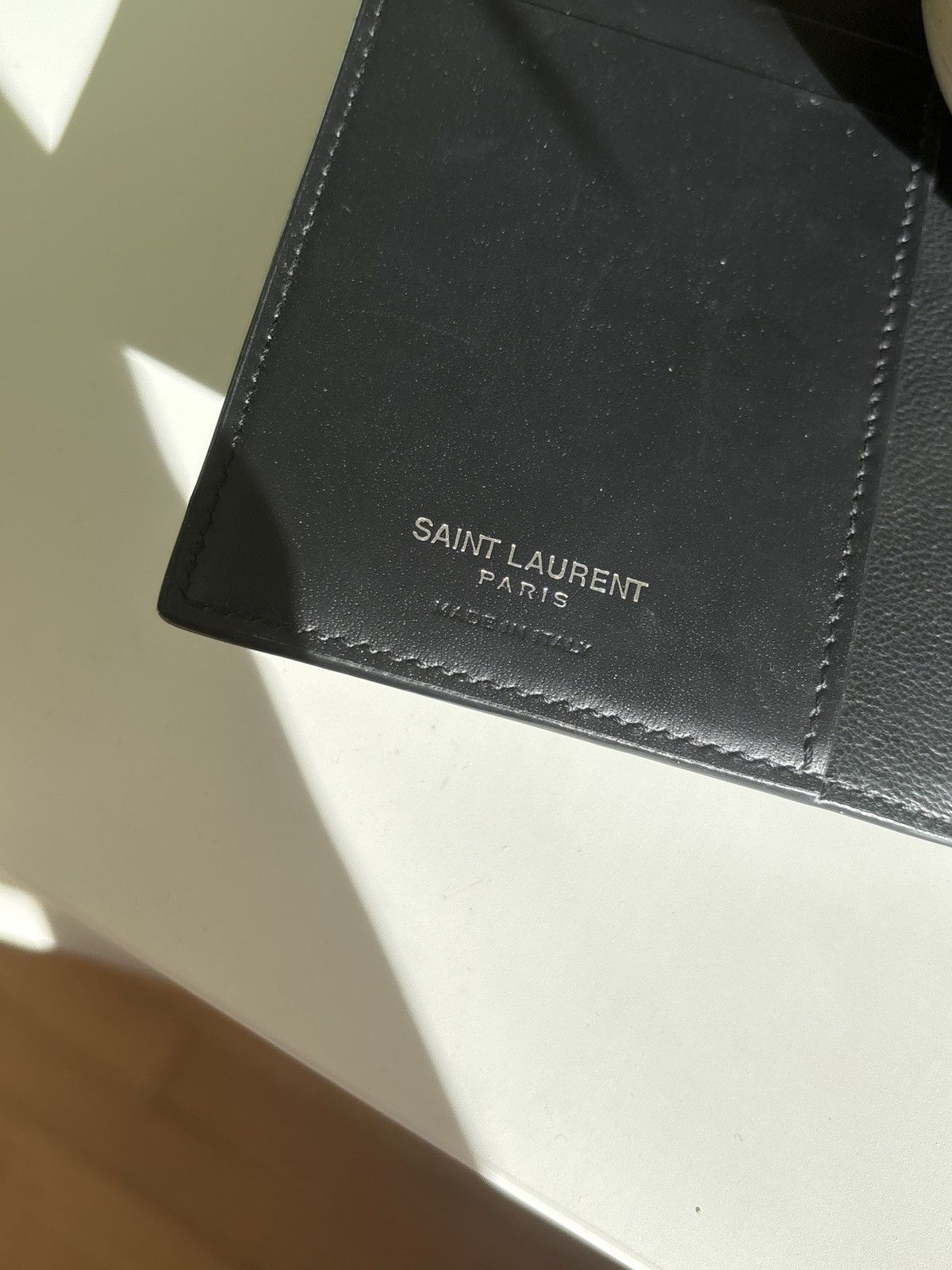Saint Laurent Paris Tiny Cassandre Passport Case in Matte Leather Size ONE SIZE - 6 Thumbnail