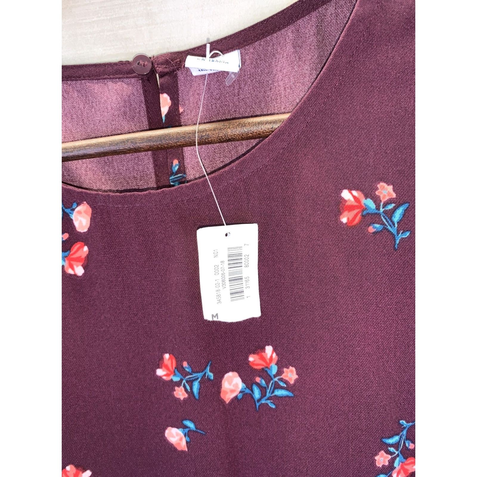 Old Navy Old Navy Burgundy Long Sleeve Floral Sheath Dress M Multicolor Women Midi NWT-11254 Size M / US 6-8 / IT 42-44 - 3 Thumbnail
