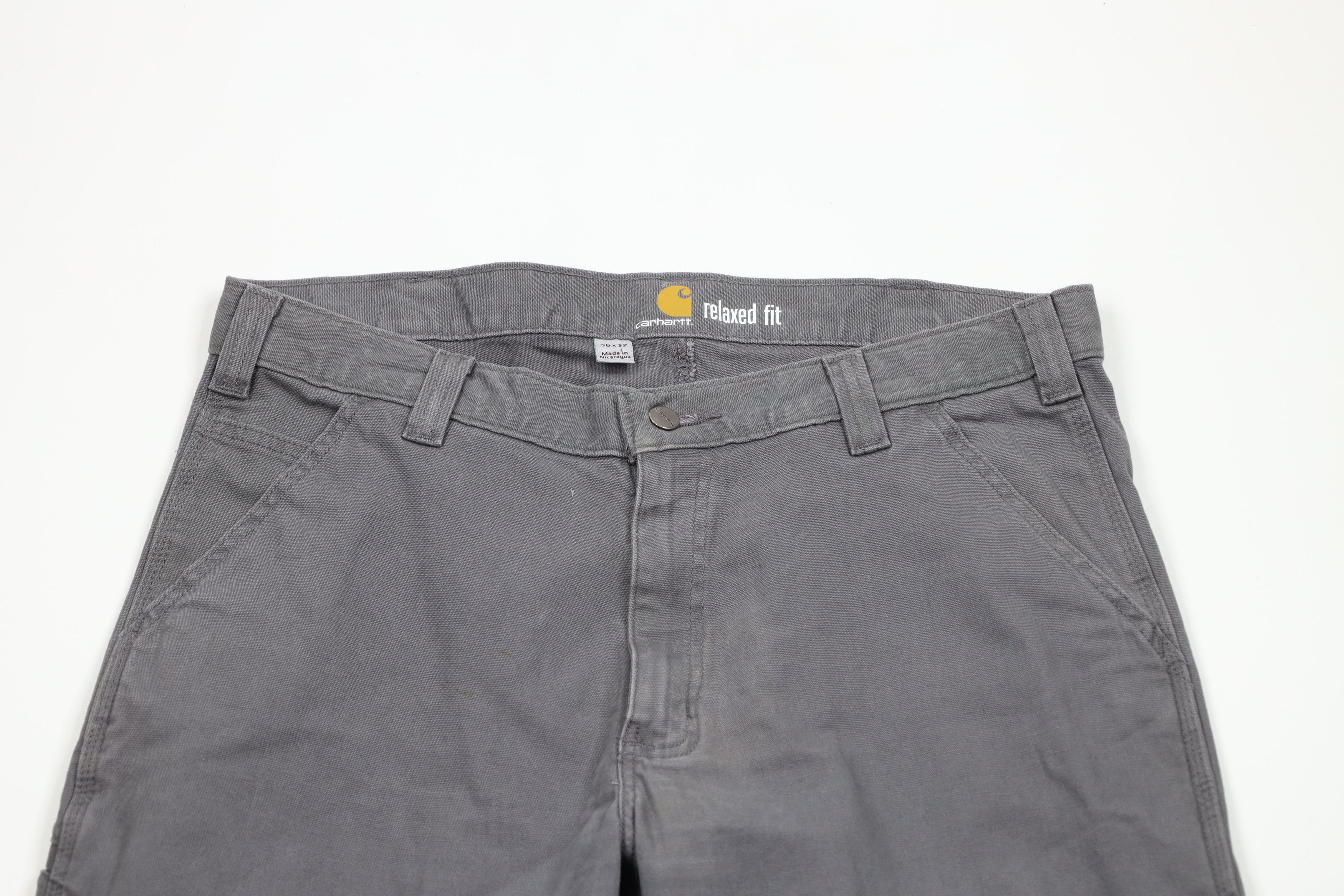 Carhartt × Vintage Vintage Y2K Carhartt Fit Wide Leg Dungaree Pants Gray Size US 36 / EU 52 - 2 Thumbnail