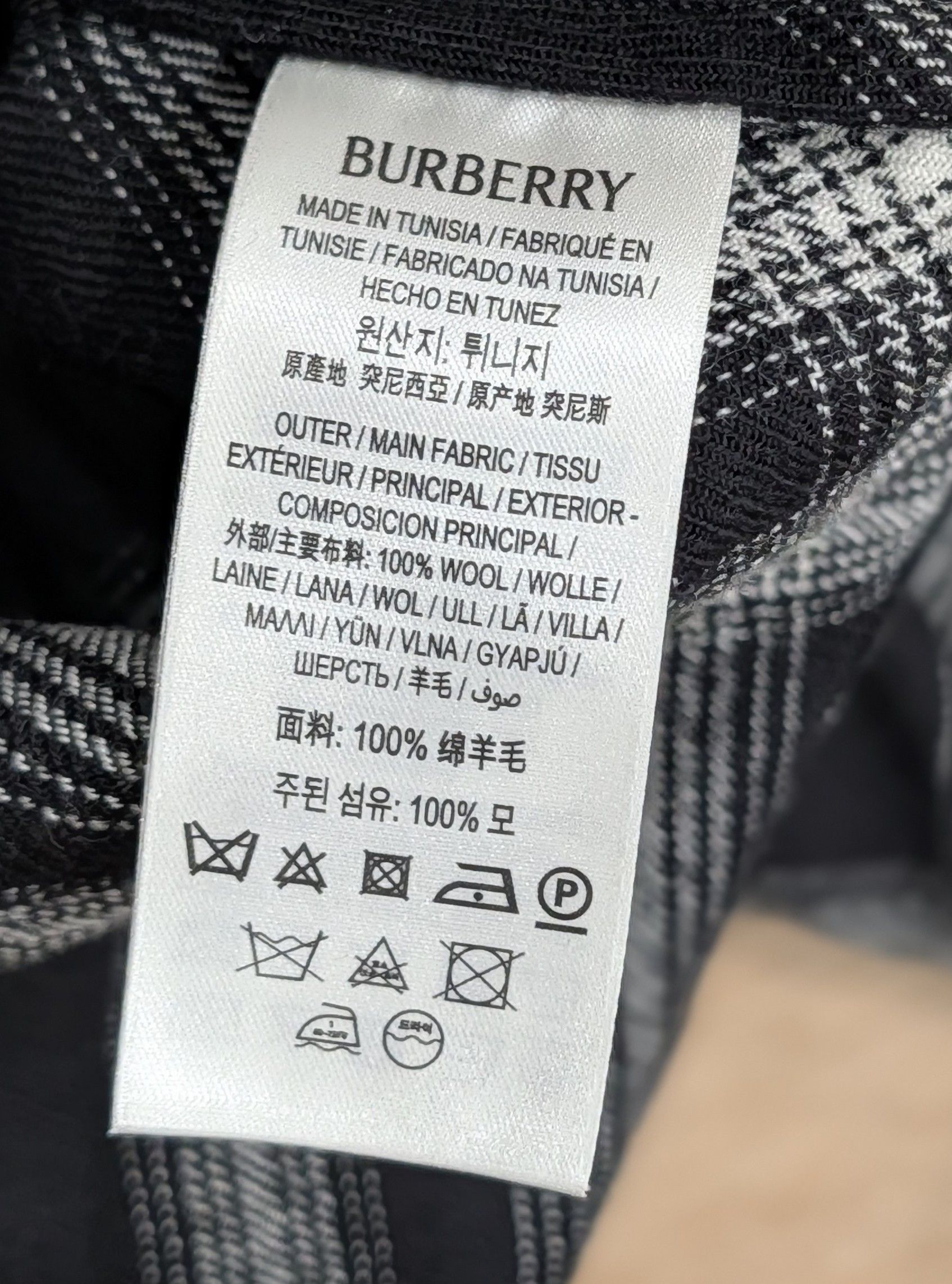 Burberry Burberry Wool Check Patterned Overshirt Monochrome Medium Size US M / EU 48-50 / 2 - 6 Thumbnail