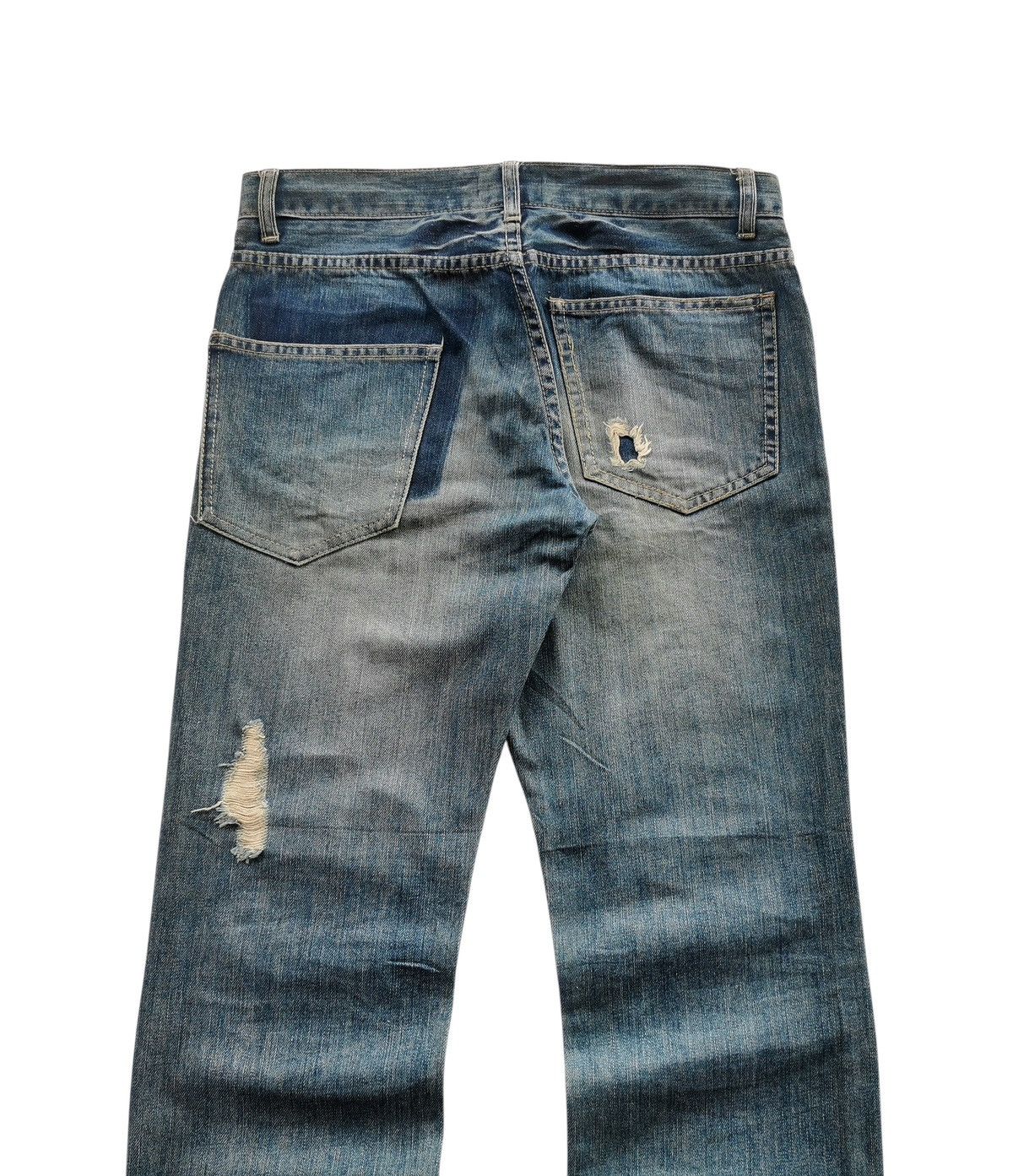 Japanese Brand JOGE MARTIN Hand Repaired Distressed Denim Jean Vibe Kapital Size US 32 / EU 48 - 4 Thumbnail