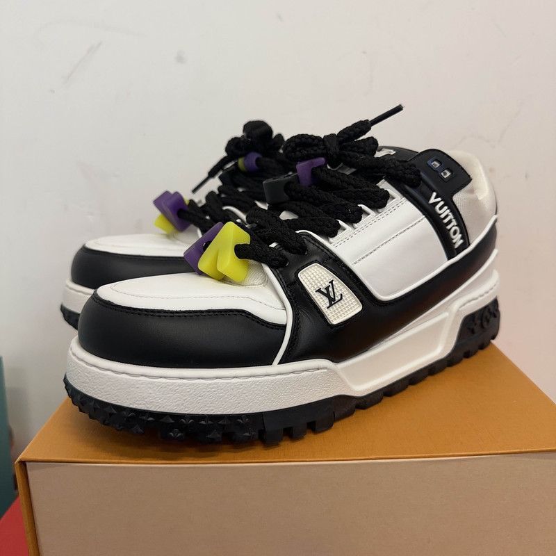 Louis Vuitton Louis Vuitton Trainer Maxi Black and White Sneakers -2508 Size US 8.5 / EU 41-42 - 1 Thumbnail