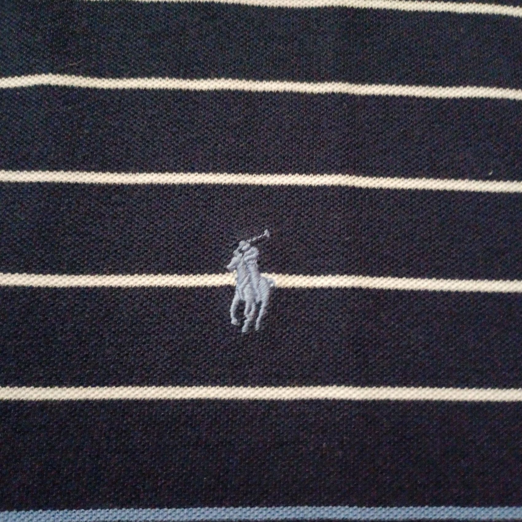 Polo Ralph Lauren VINTAGE Polo Ralph Lauren Shirt Men XL Blue White Stripe Pony Logo Short Sleeve Size US XL / EU 56 / 4 - 6 Thumbnail