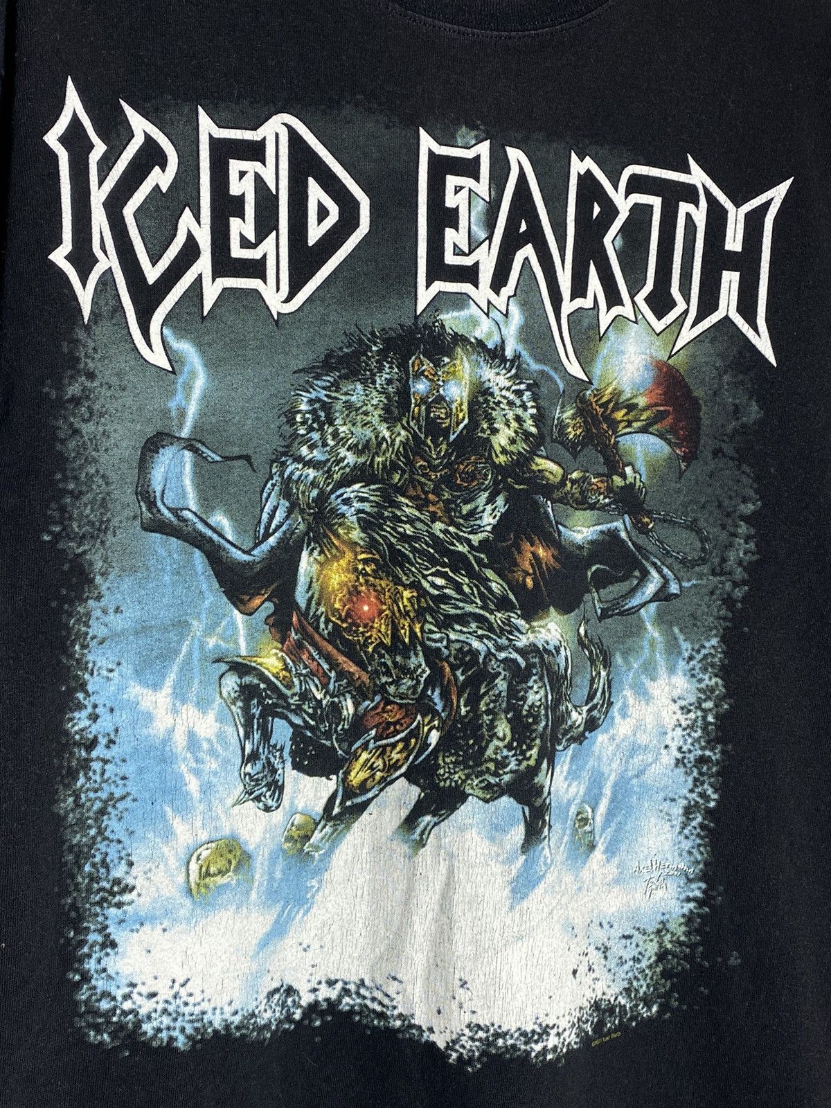 Band Tees Vintage Iced Earth Night of the Stormrider Black Tee Size US L / EU 52-54 / 3 - 3 Thumbnail