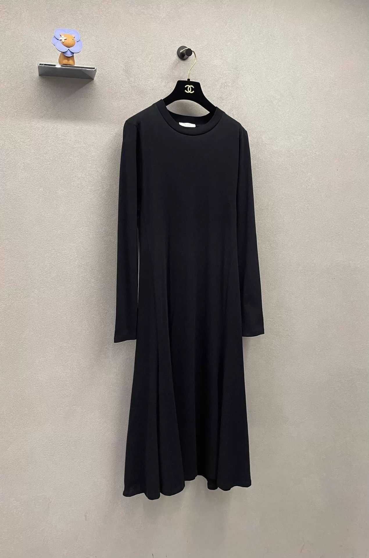 The Row THE ROW Black Vintage Hepburn Long Sleeve Dress Size S / US 4 / IT 40 - 3 Thumbnail