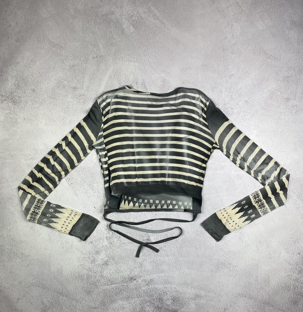 Jean Paul Gaultier JPG Soleil Long-Sleeve VNeck Shirt Jean Paul Gaultier Unique Size M / US 6-8 / IT 42-44 - 8 Thumbnail