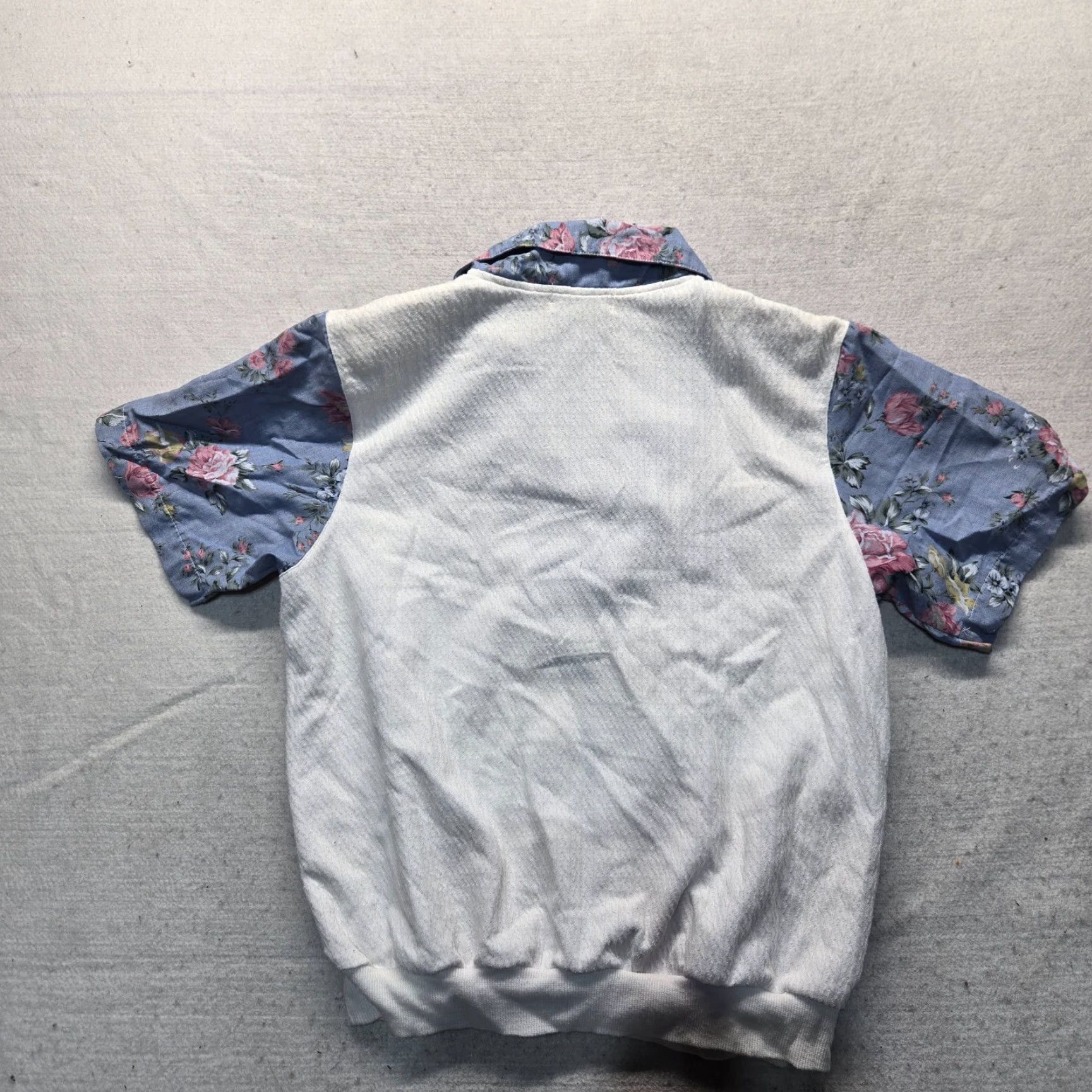 Vintage Alfred Dunner Short Sleeve Shirt Women PL White Floral Crochet Embroidered Crew Neck Sweater Top 55% Ramie 45% Cotton Knit Vintage? (No, not vintage) Size L / US 10 / IT 46 - 7 Thumbnail