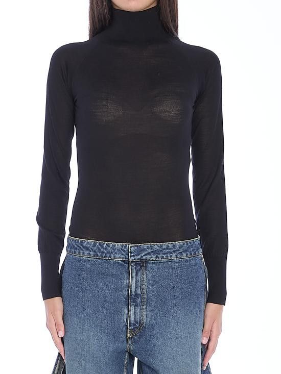 Alaia ALAIA Women Bodysuit Tops AA9B03026M894 BLACK Size XS / US 0-2 / IT 36-38 - 1 Thumbnail