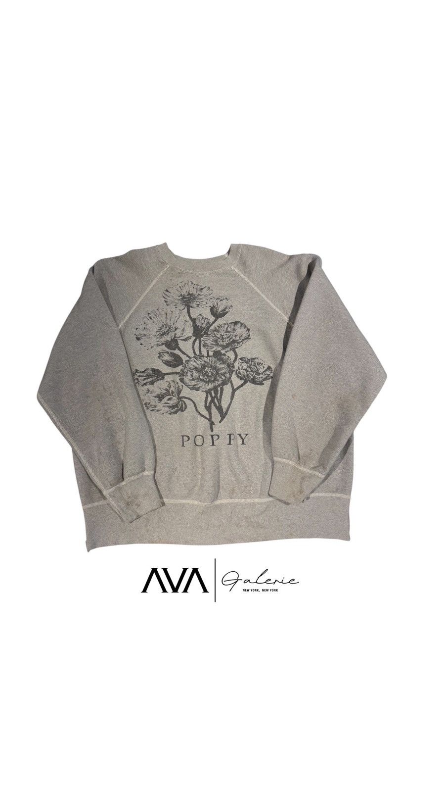 Saint Michael Saint Michael MX6 Grey Dreamer Distressed Crew Neck 