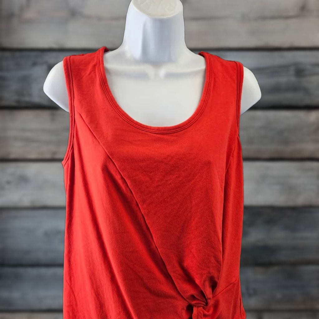 Vintage Cabi Womens Tank Shirt Knotty Small Solid Red Modal Blend Scoop Neck Z Womens Size S / US 4 / IT 40 - 1 Thumbnail