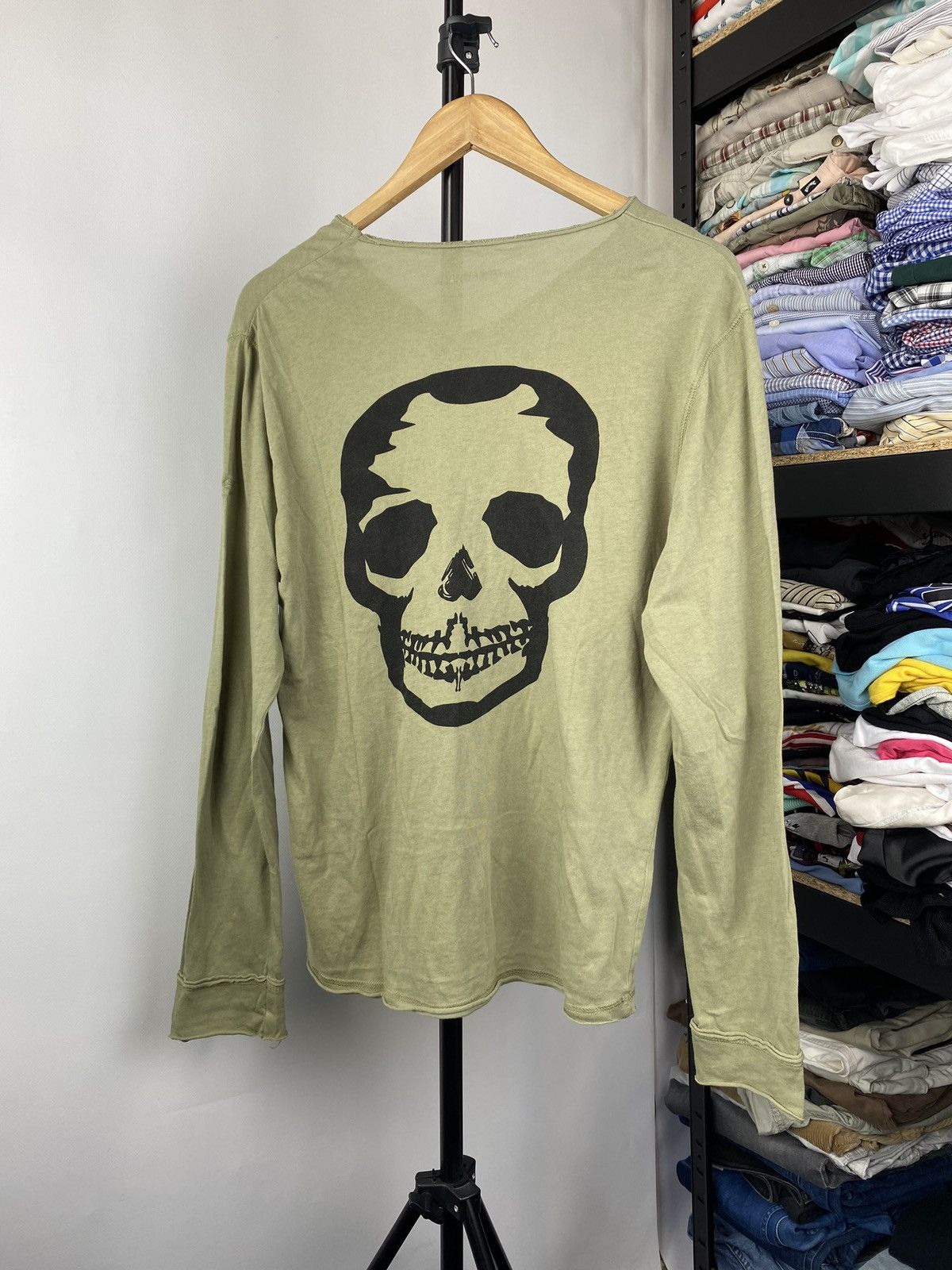 Zadig & Voltaire 🕸️Gothic Zadig Voltaire Skull Avant Garde Punk Long Sleeve Size US S / EU 44-46 / 1 - 1 Thumbnail