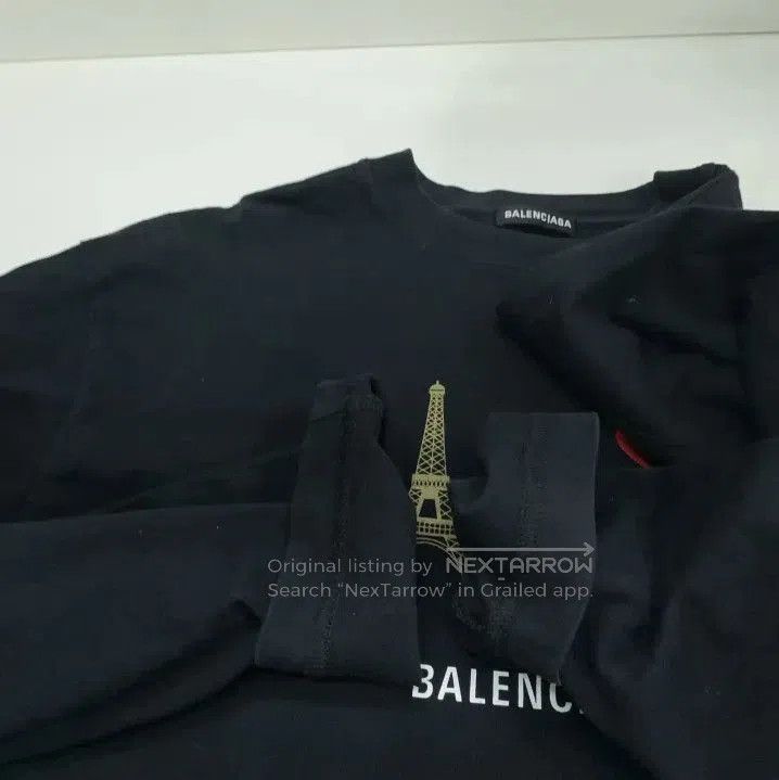 Balenciaga Balenciaga Black Long Sleeve Graphic T. Size US S / EU 44-46 / 1 - 8 Thumbnail