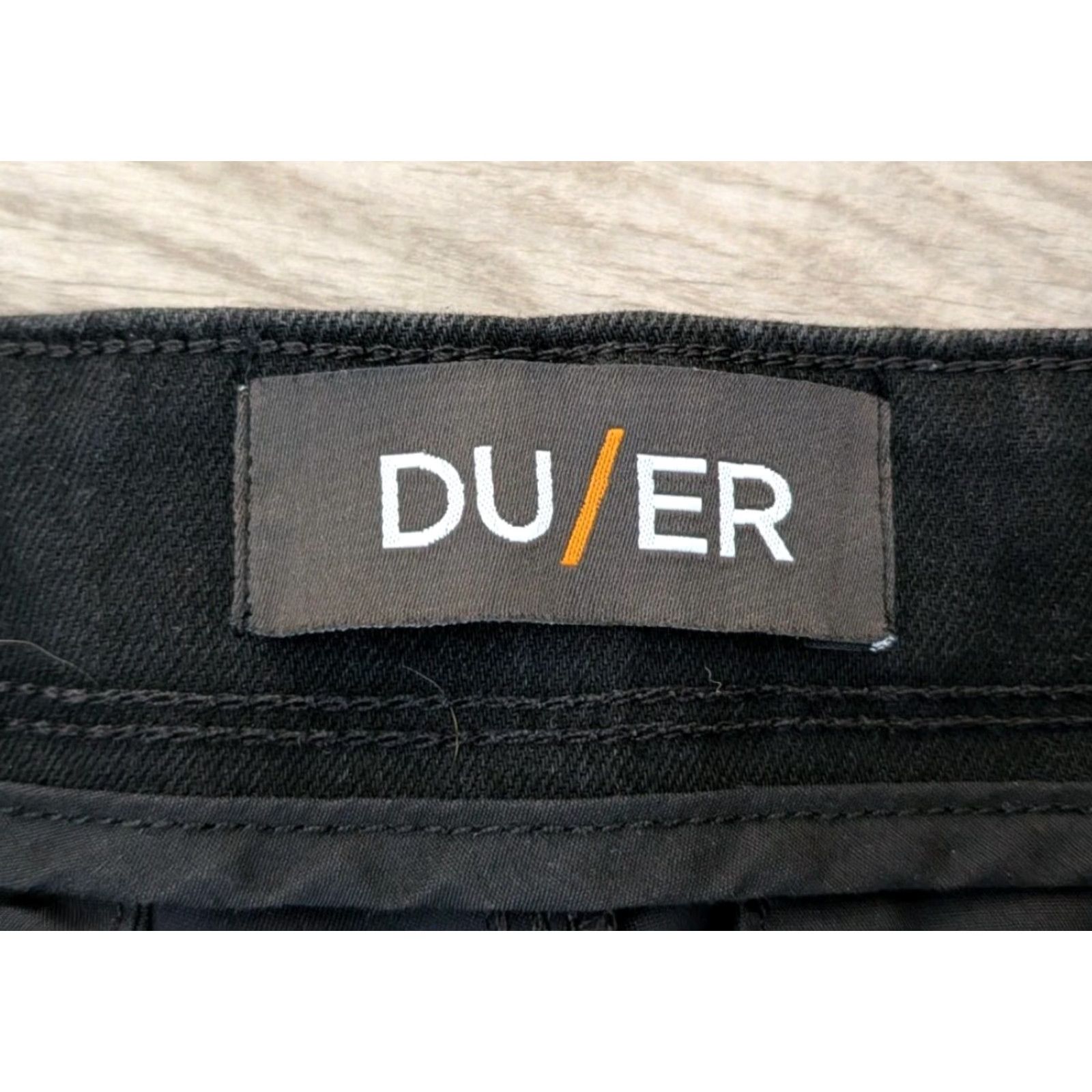 DU/ER Live Free Adventure Pants Mens 34X32 Cargo Black Slim Stretch Canvas