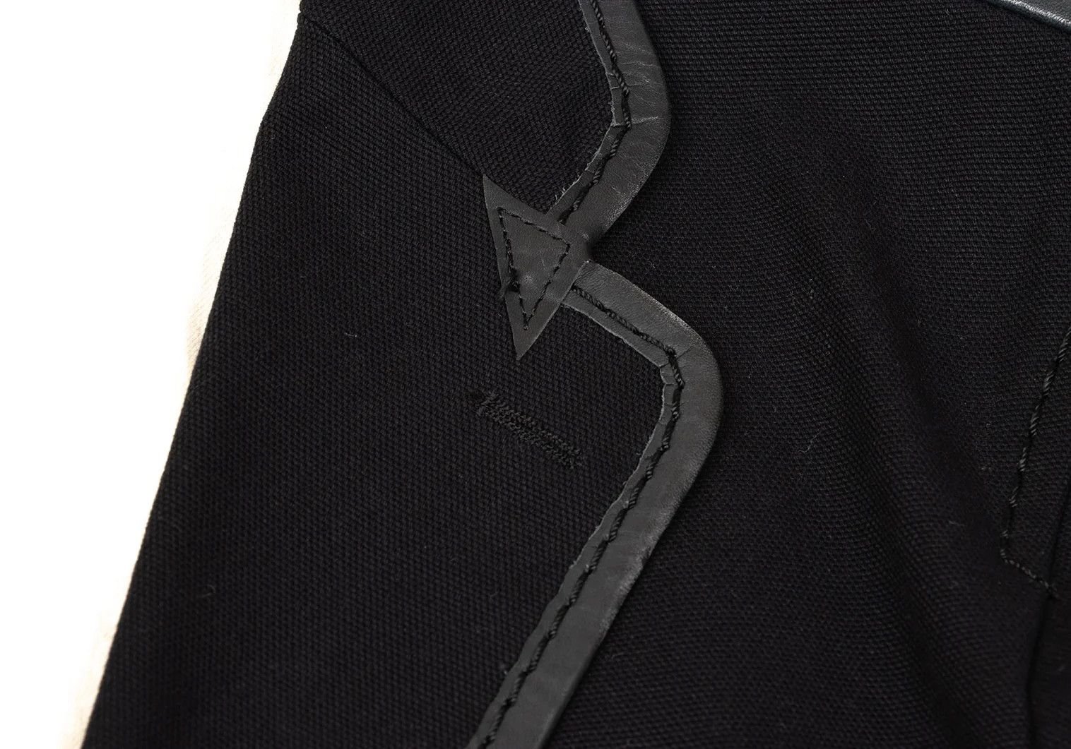 Issey Miyake Leather Piping Canvas Jacket in Black 2 Size US M / EU 48-50 / 2 - 5 Thumbnail