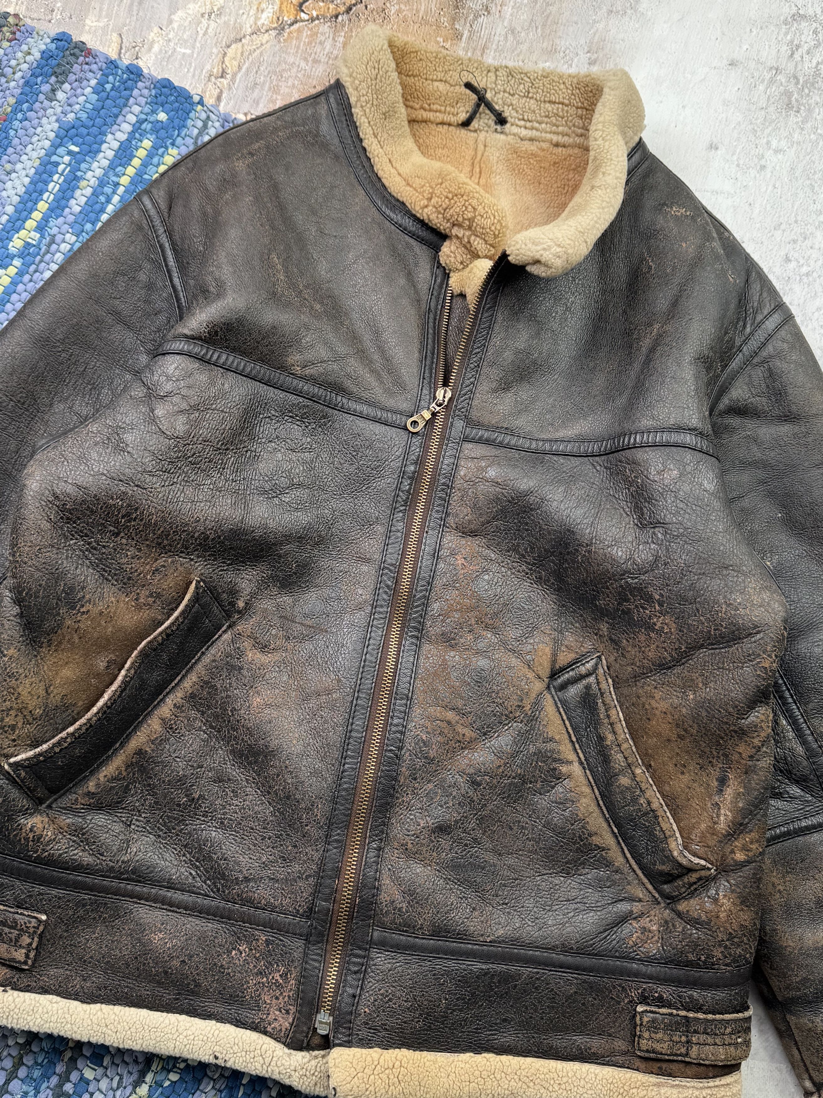 Vintage Vintage Real Sheepskin Jacket A683D15(464) Size US S / EU 44-46 / 1 - 4 Thumbnail