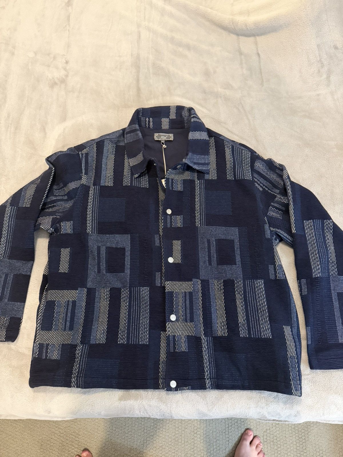 Kith Kith Geometric Knit Coaches Jacket Nocturnal XL New With Tag Size US XL / EU 56 / 4 - 3 Thumbnail