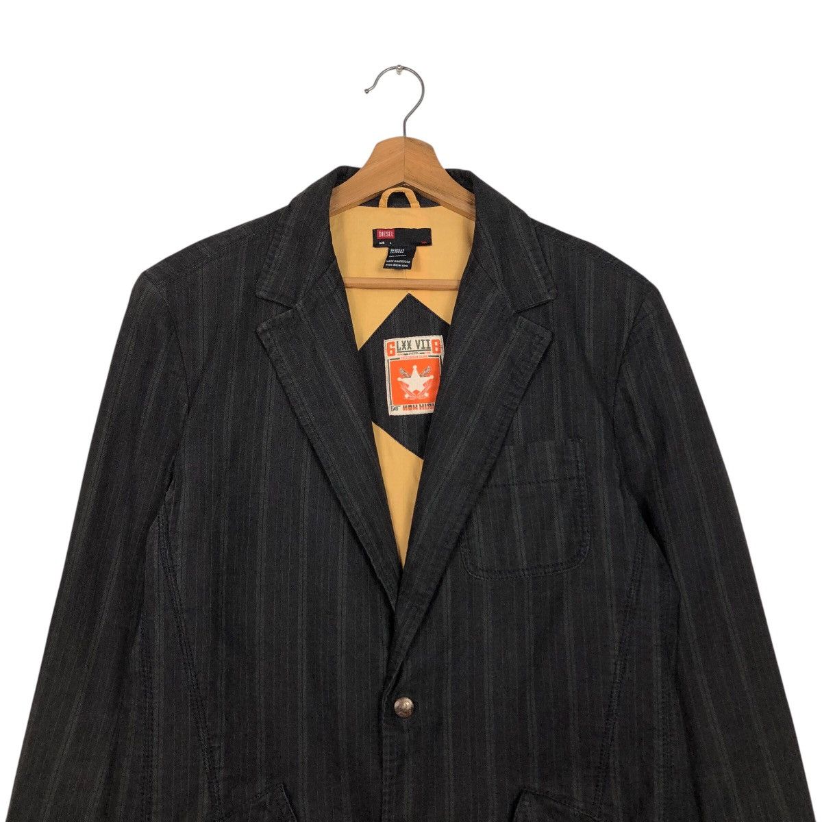 Diesel DIESEL Pinstripe Blazer L — Workwear Tailored Cotton Jacket Size US L / EU 52-54 / 3 - 4 Thumbnail