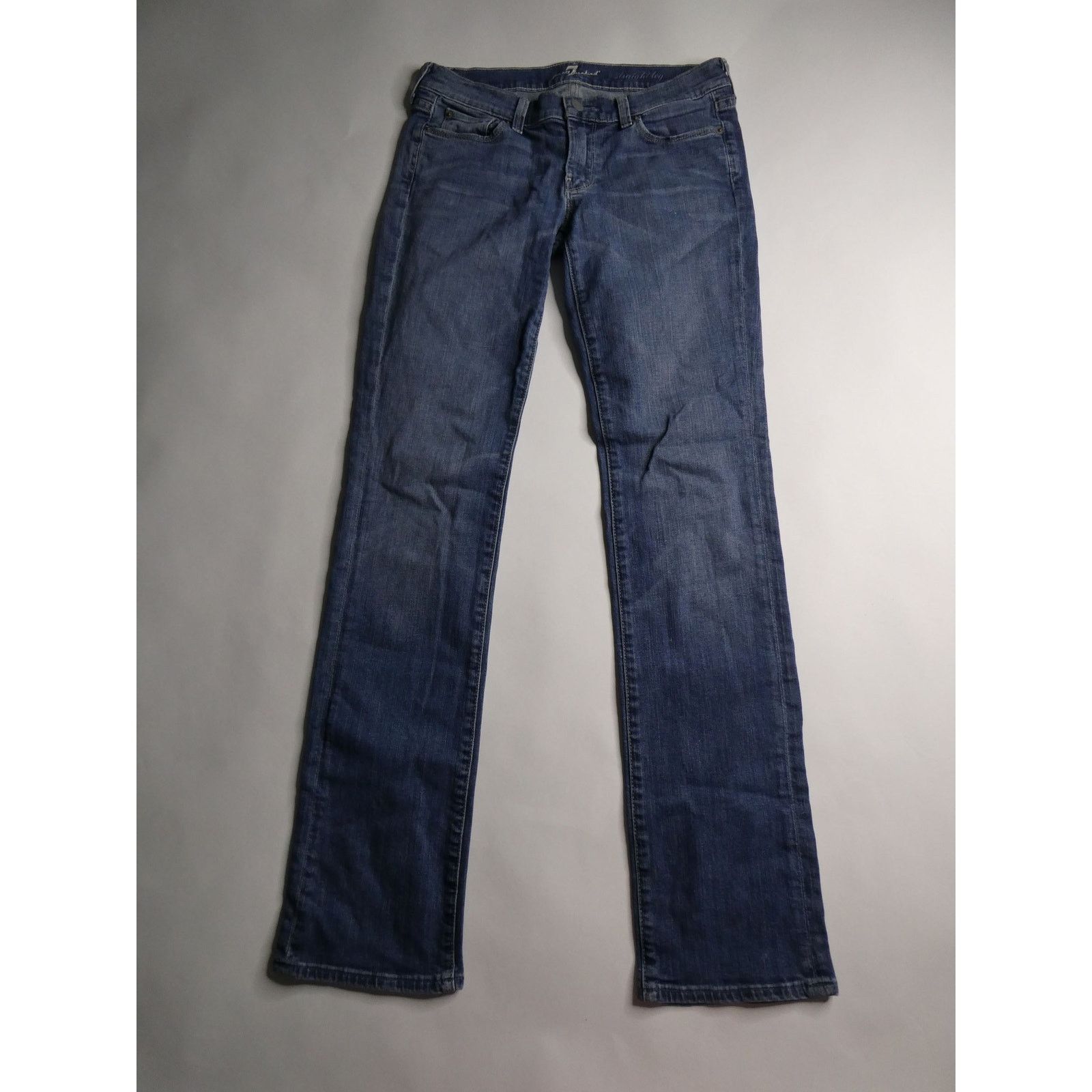 7 For All Mankind 7 FOR ALL MANKIND straight leg jeans, size 27x32 medium wash Size 27" / US 4 / IT 40 - 1 Thumbnail