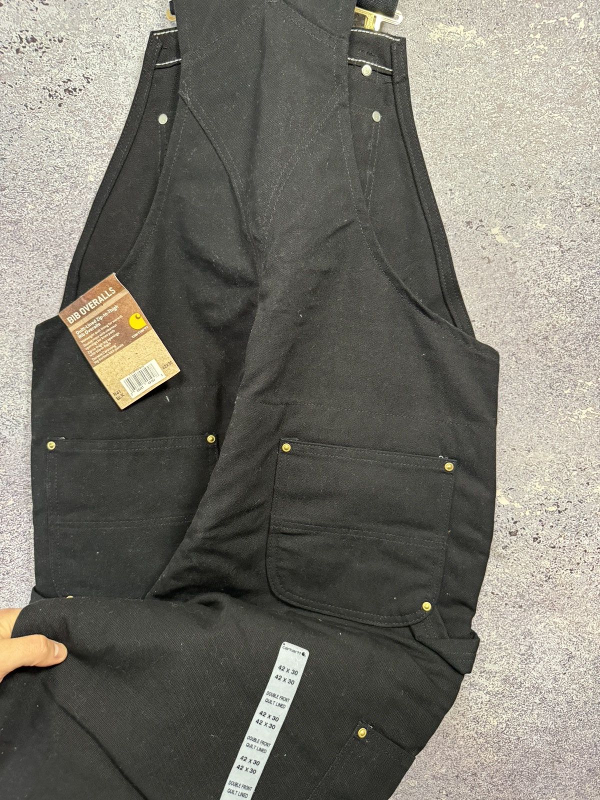 Carhartt NWT Carhartt double knee overall Black fit 42x30 Size US 42 / EU 58 - 17 Thumbnail