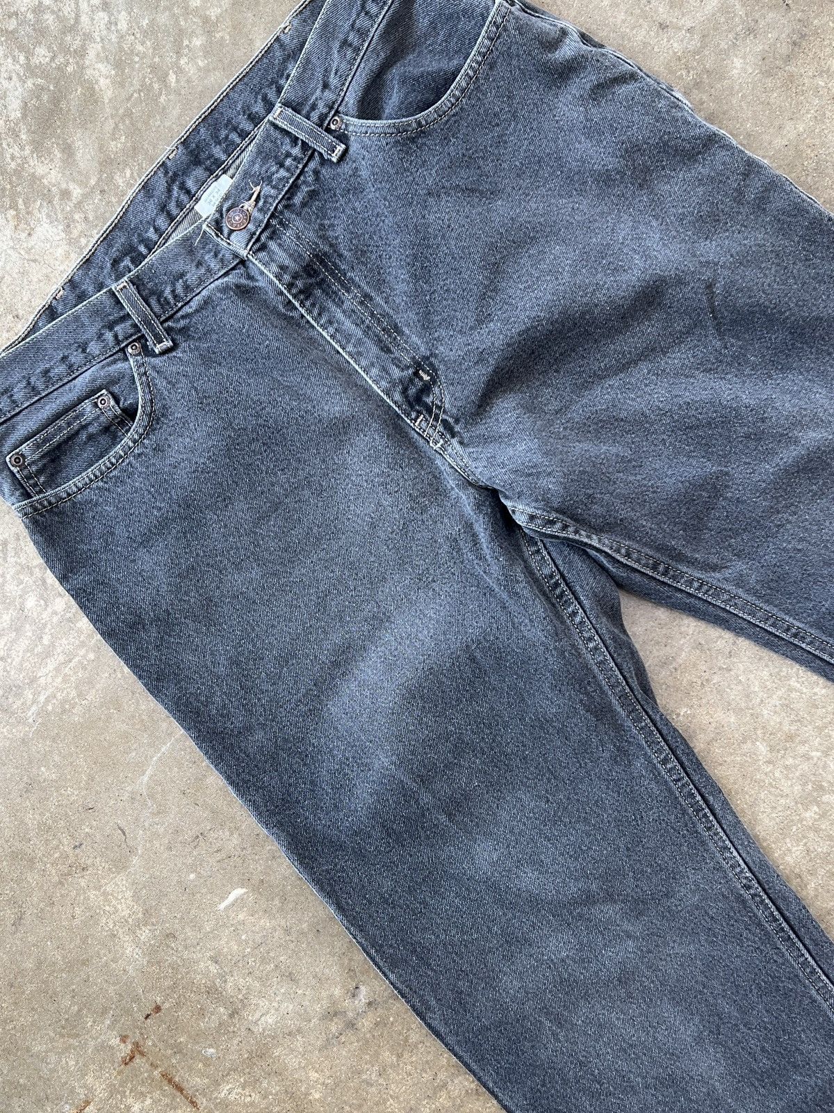 Vintage Relaxed Fit Washed Black Denim 36x34 Size US 36 / EU 52 - 4 Thumbnail