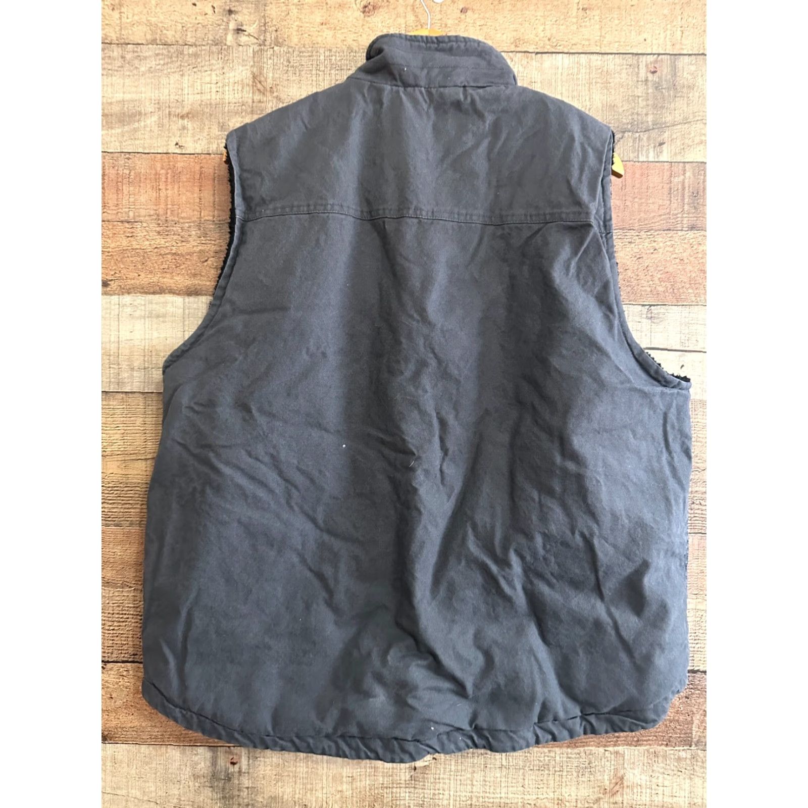 Dickies Genuine Dickies mens Sherpa Vest Jacket Full Zip Up 100% Cotton Pockets Gray 2XL Shirt Mens Vest 2XL Gray Dickies Sherpa Jacket Vest 2XL Size US XXL / EU 58 / 5 - 2 Thumbnail