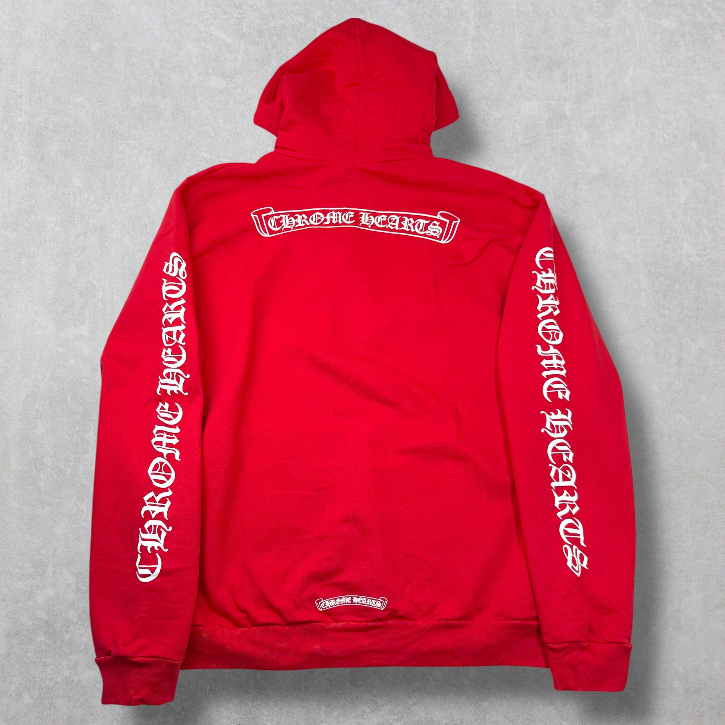 Chrome Hearts Chrome Hearts Red Scroll Logo Hoodie XXL Size US XXL / EU 58 / 5 - 2 Thumbnail