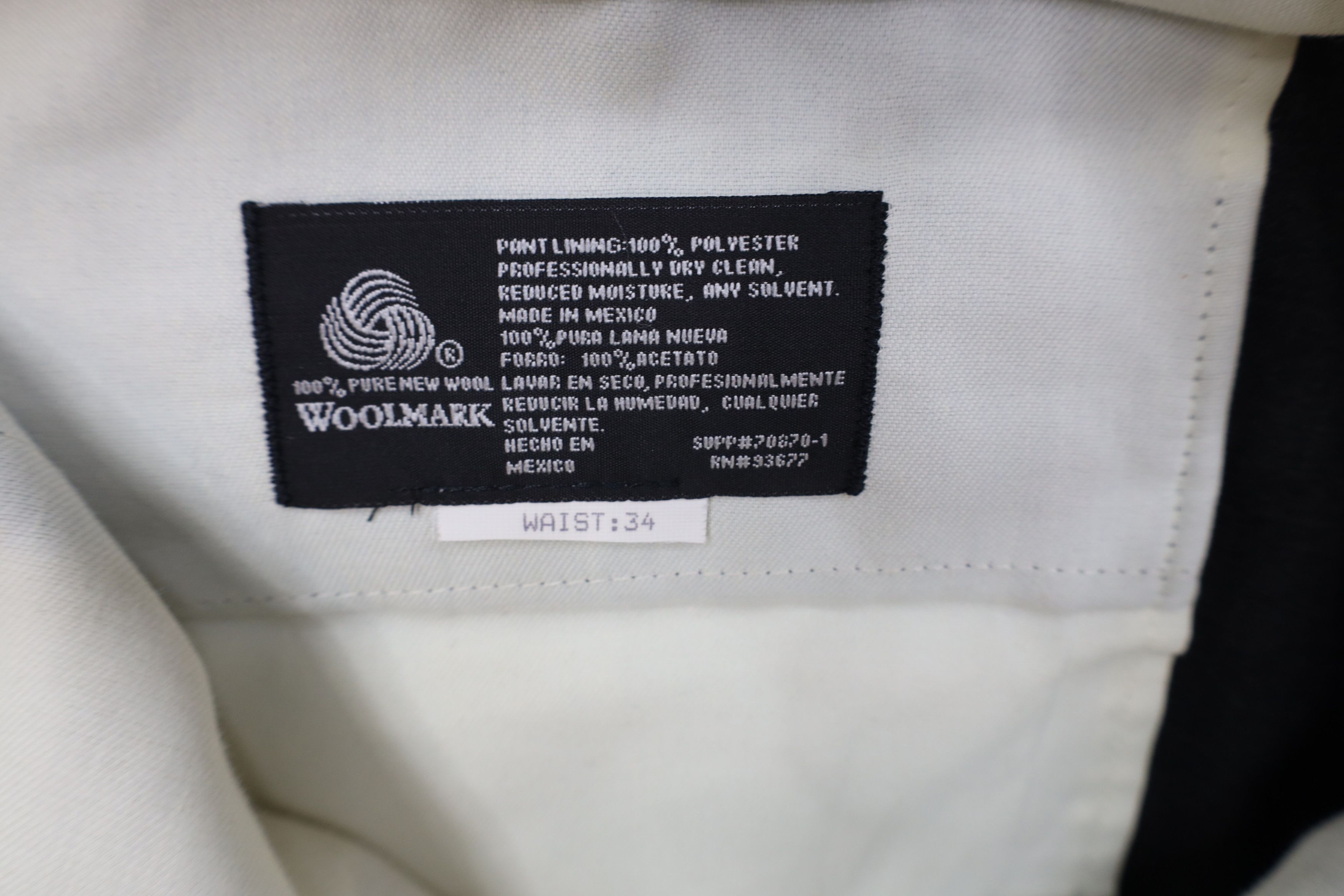 Vintage Vintage 90s Wool Knit Wide Leg Chino Pants Charcoal Gray Size US 34 / EU 50 - 7 Thumbnail