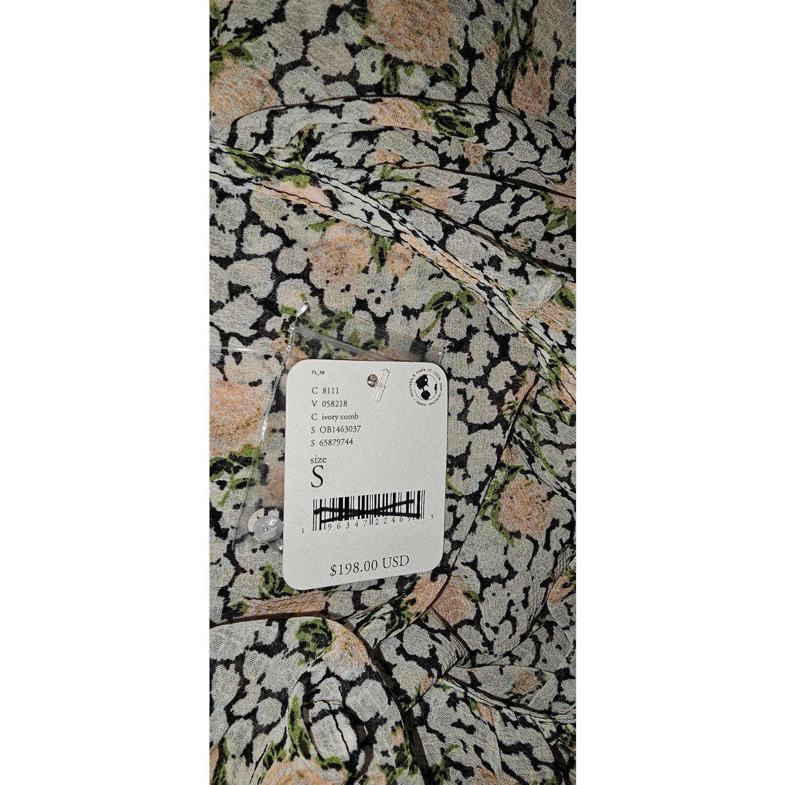 Free People NWT Free People Gigi Printed Maxi Top $198 SMALL Ivory Size S / US 4 / IT 40 - 7 Thumbnail