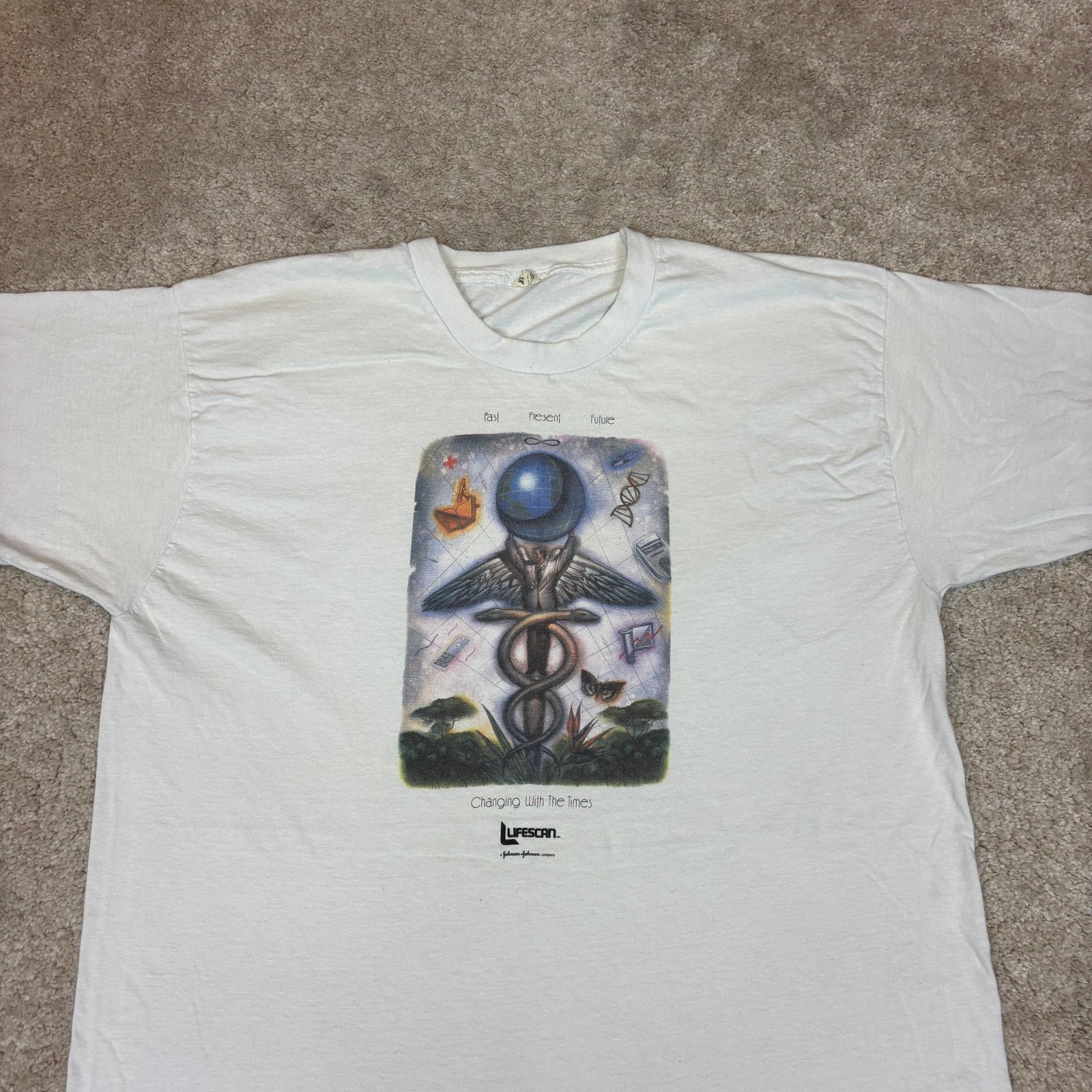 Vintage Vintage 90s J&J Lifescan Angel Single Stitch Shirt Men's XL Size US XL / EU 56 / 4 - 3 Thumbnail