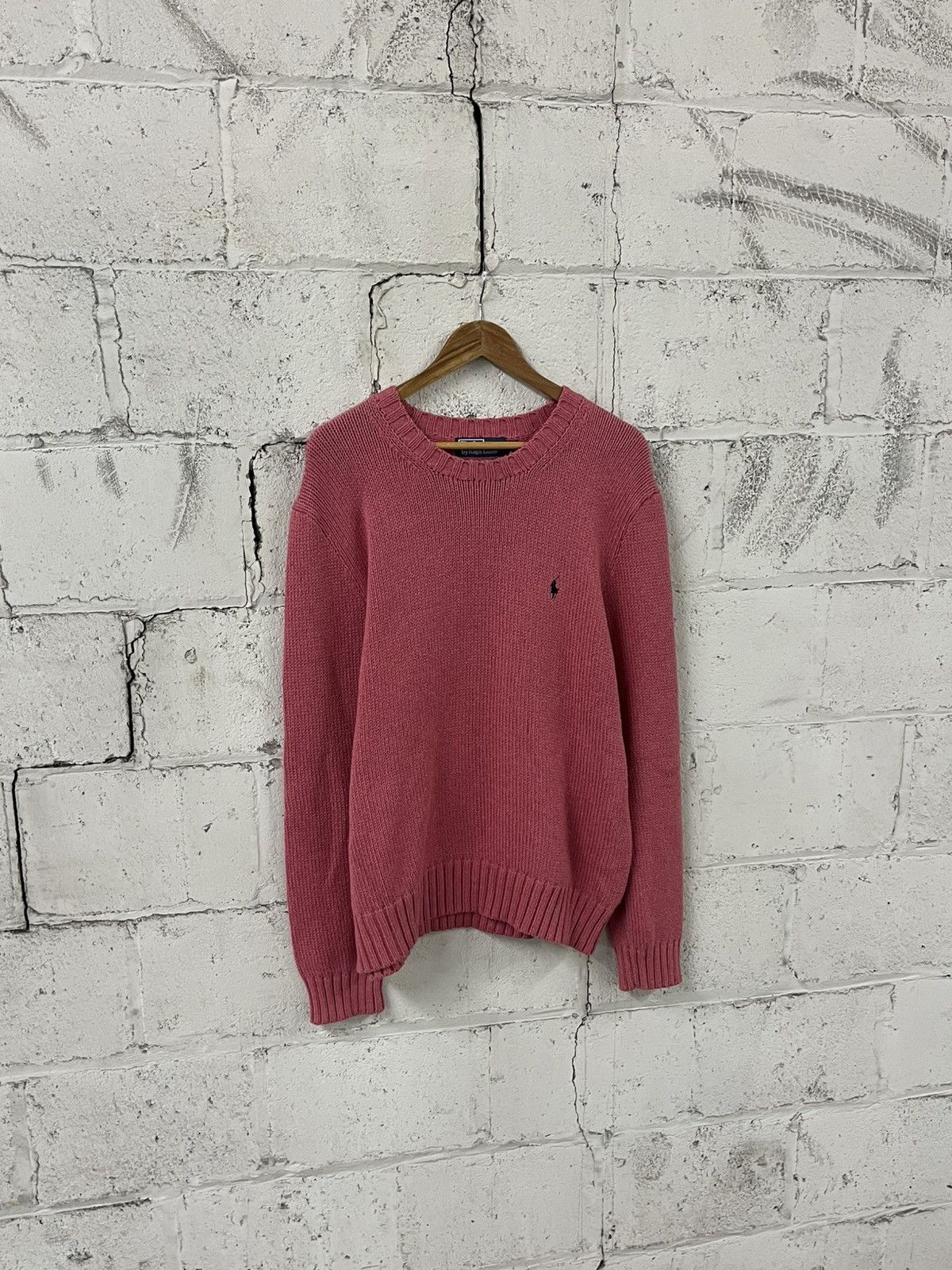 Polo Ralph Lauren Polo Ralph Lauren vintage sweater knit heavyweight pink Size US XL / EU 56 / 4 - 2 Thumbnail
