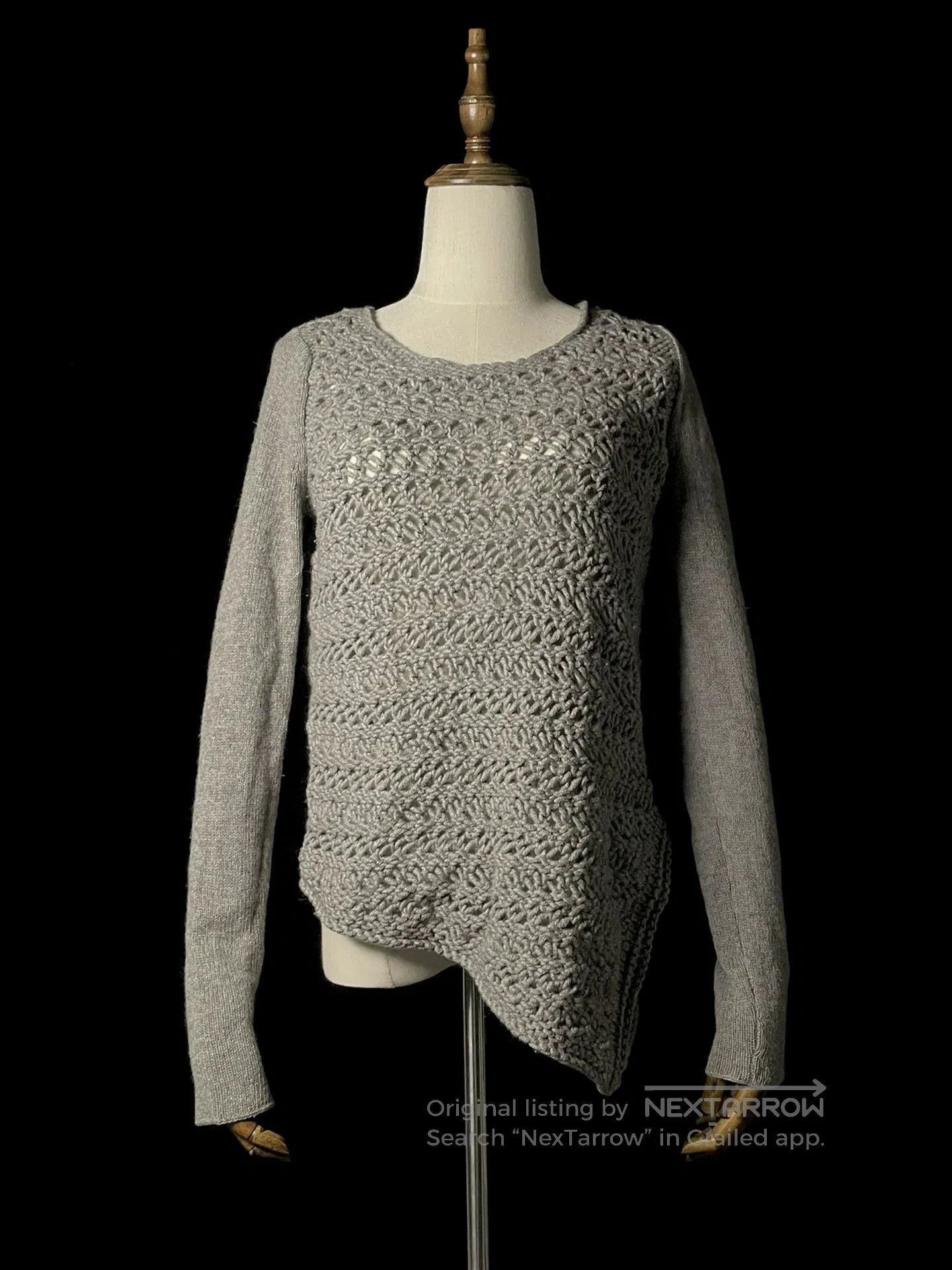 Helmut Lang helmut lang asymmetrical wool knit pullover. Size S / US 4 / IT 40 - 2 Thumbnail
