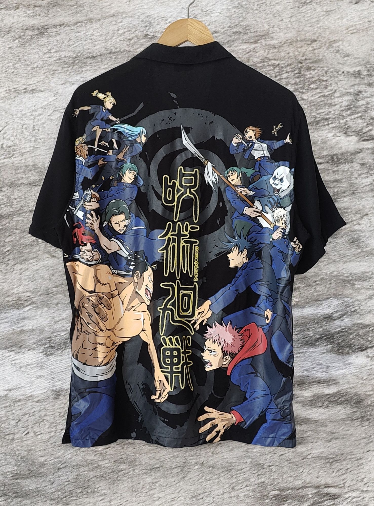 Anime JuJutsu Kaisen Vintage AOP Crazy Full Print Button Shirt Size US M / EU 48-50 / 2 - 1 Thumbnail