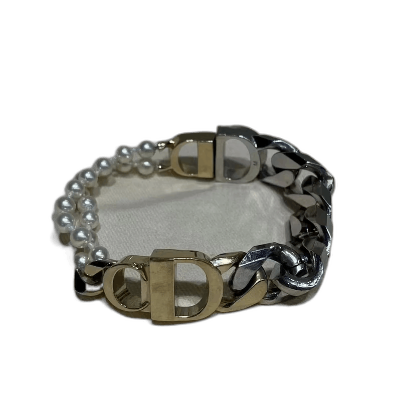 Dior Dior Sacai Metal Pearl Logo Bracelet Size ONE SIZE - 1 Thumbnail