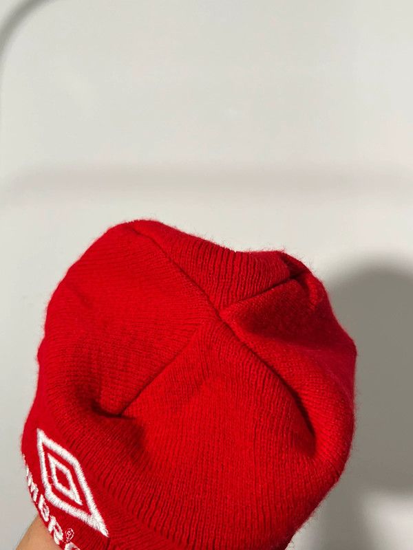 Umbro × Vintage Umrbo vintage red beanie hat cap made in UK Size ONE SIZE - 3 Thumbnail