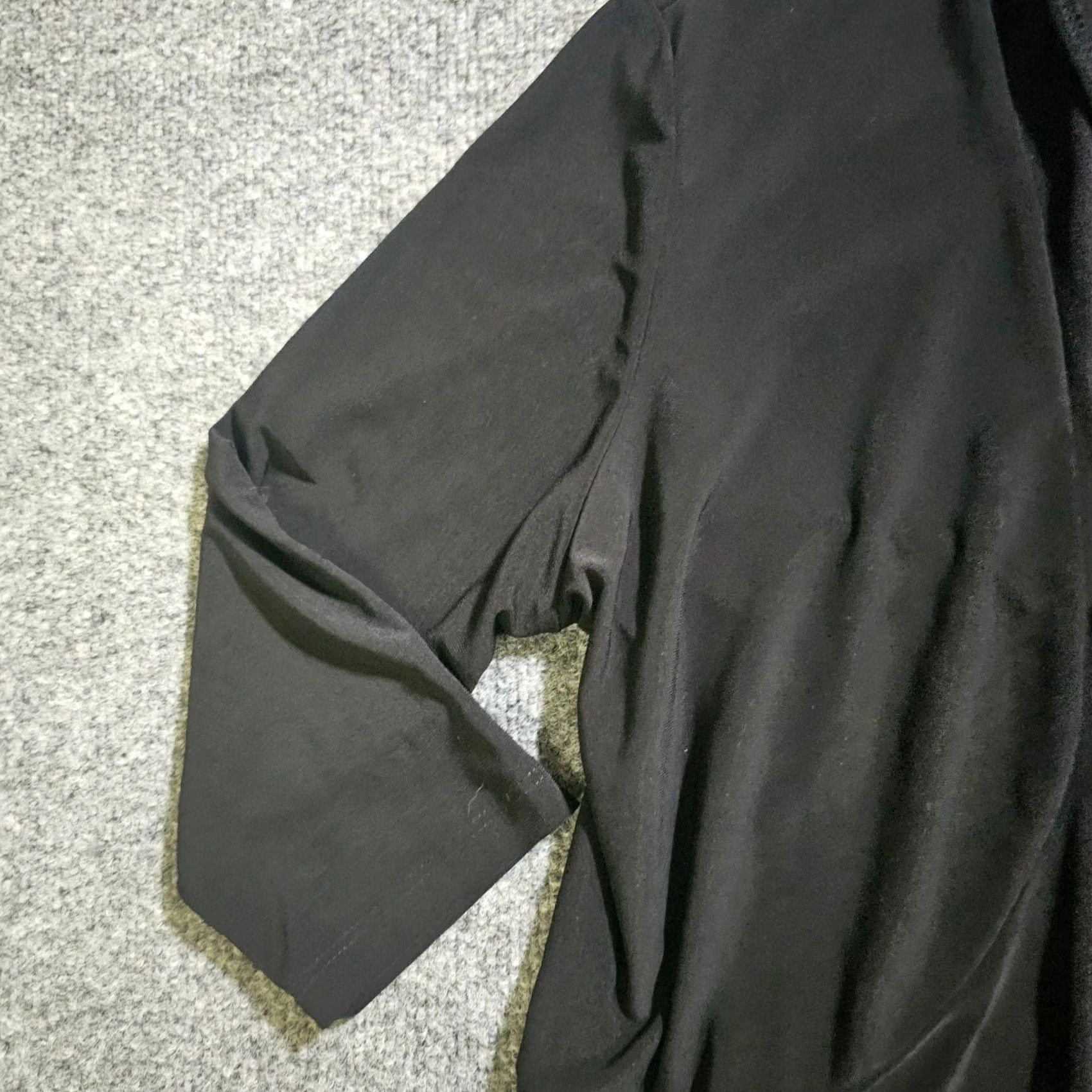 Vintage Clara Sun Woo Top Women Large Black Open Cardigan Shrug 3/4 Sleeve Stretch Basic Knit Blouse Size L / US 10 / IT 46 - 4 Thumbnail