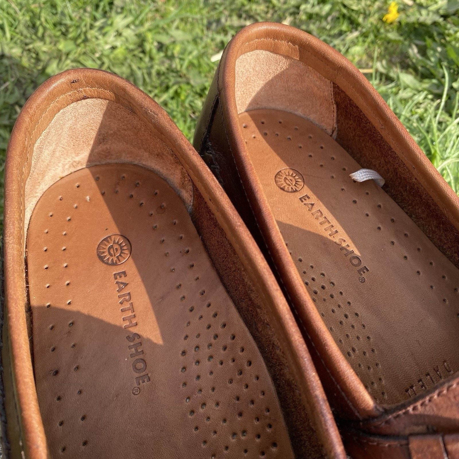 Other Men’s 10 Earth Shoe Brown Leather Tassel Loafers Woven Size US 10 / EU 43 - 11 Thumbnail