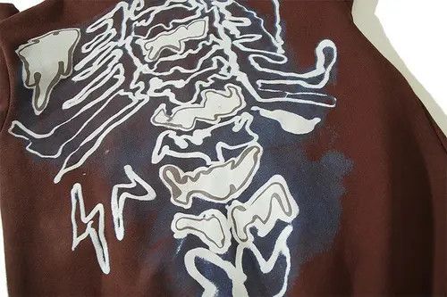 Japanese Brand Skeleton Print Zip Up Hoodie Punk Rock Y2k Size US L / EU 52-54 / 3 - 1 Thumbnail