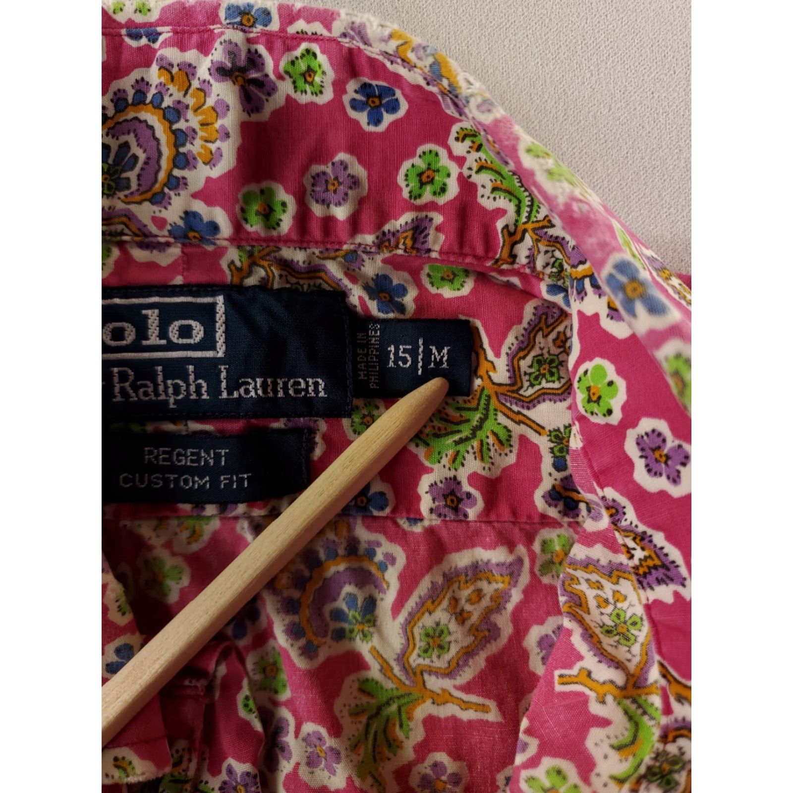 Polo Ralph Lauren Polo Ralph Lauren Regent Paisley Button Up Shirt Pink Custom Fit Mens M Long Sleeve Size US M / EU 48-50 / 2 - 3 Thumbnail