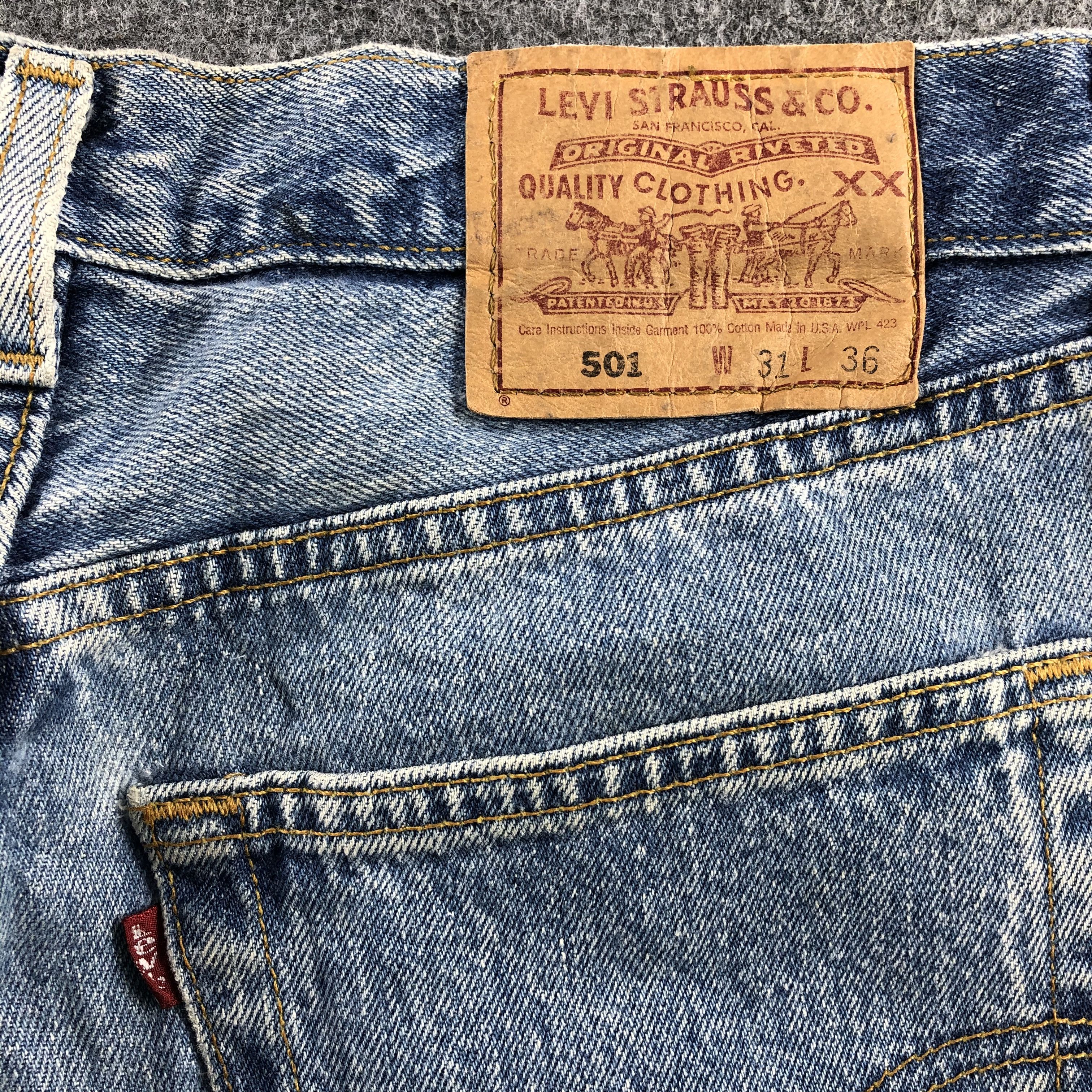 Levi's × Vintage Vintage 90s Light Wash Levis 501 Jeans-JM893 Size US 30 / EU 46 - 6 Thumbnail