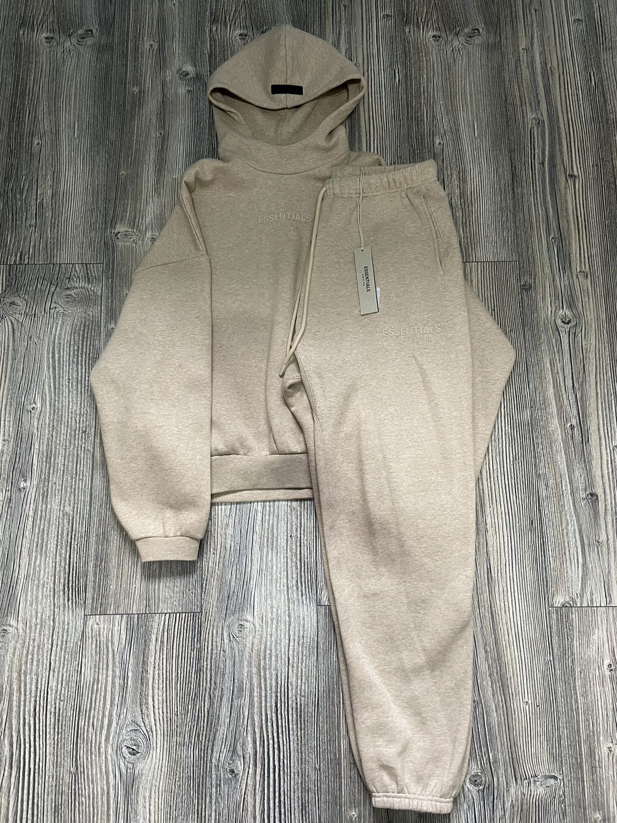 image of Essentials x Fear Of God Essenials Tracksuit in Beige, Men's (Size 32)