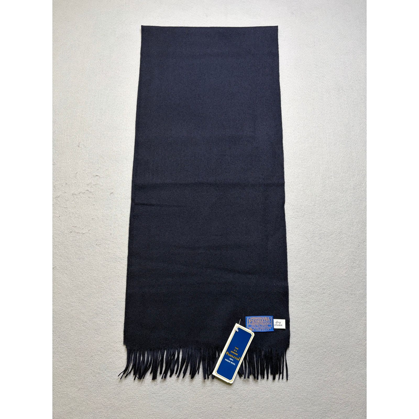 Pendleton Vintage Pendleton 100% Virgin Wool Scarf Blue Fringe USA NWT Size ONE SIZE - 1 Thumbnail