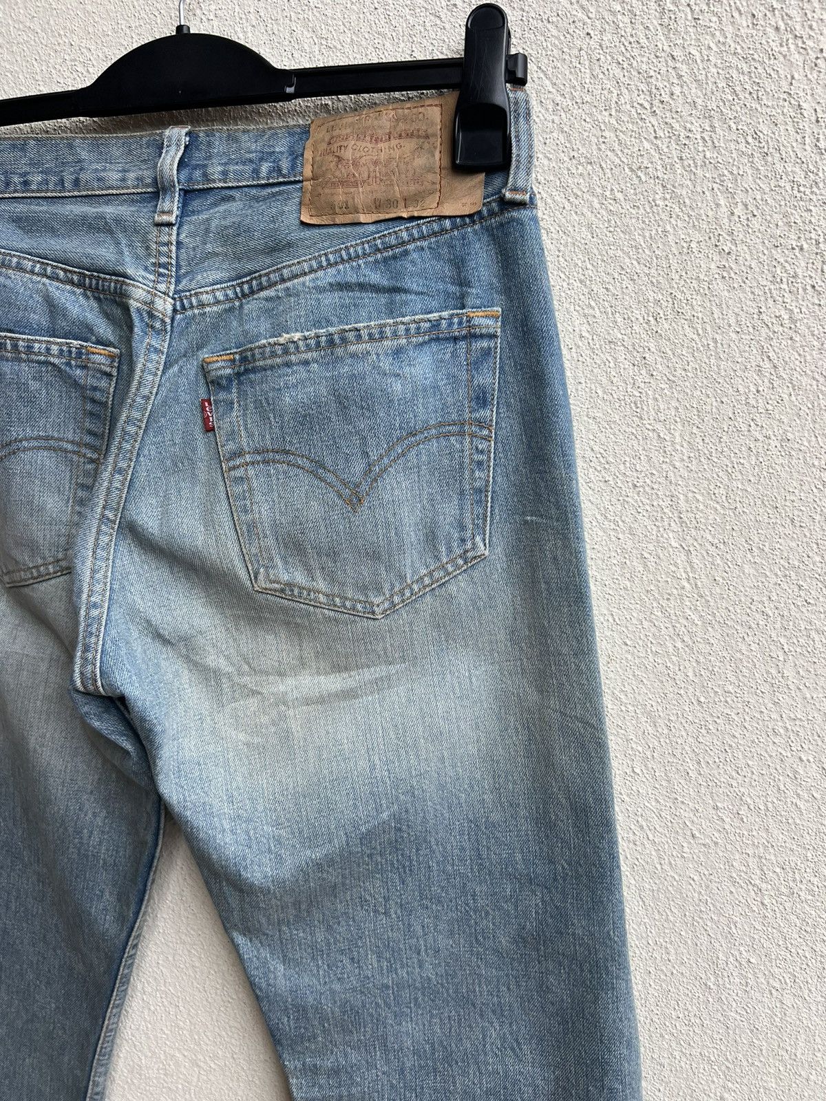 Levi's Vintage 2002 Levi’s 501 Fade Denim Patchwork Jeans Size US 30 / EU 46 - 17 Thumbnail