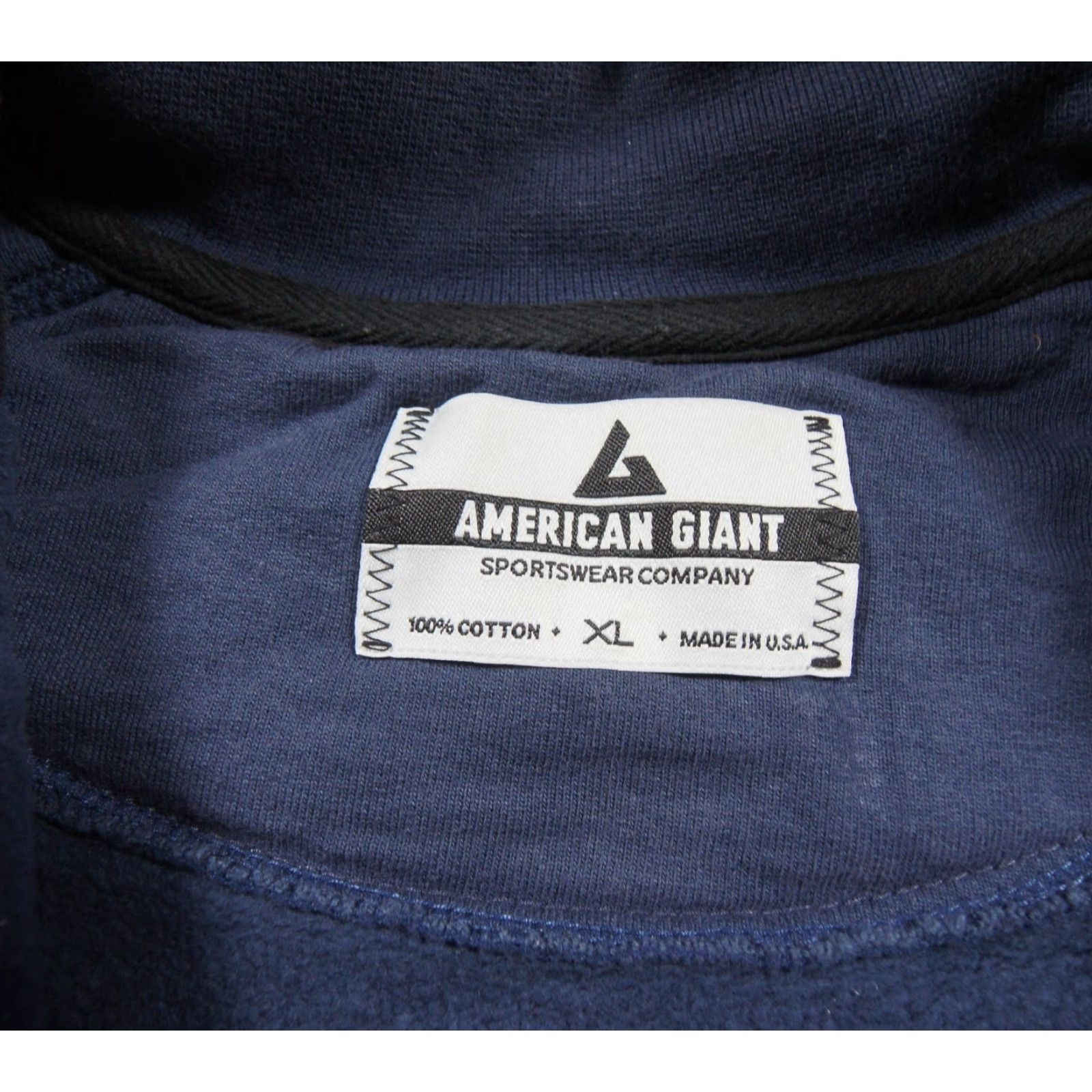 Vintage American Giant Sweatshirt Full Zip Fleece Mock Neck Blue Adult XL Mens Size US XL / EU 56 / 4 - 7 Thumbnail
