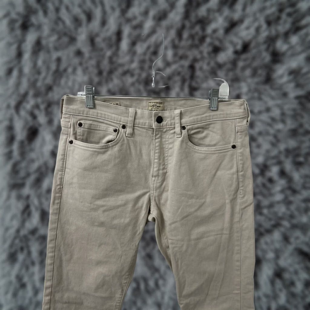 Vintage J Crew 484 Slim-Fit Stretch Chino Pants Mens 32x29 Beige Kurabo Japanese Fabric Slim Tapered Stretch Size US 32 / EU 48 - 1 Thumbnail