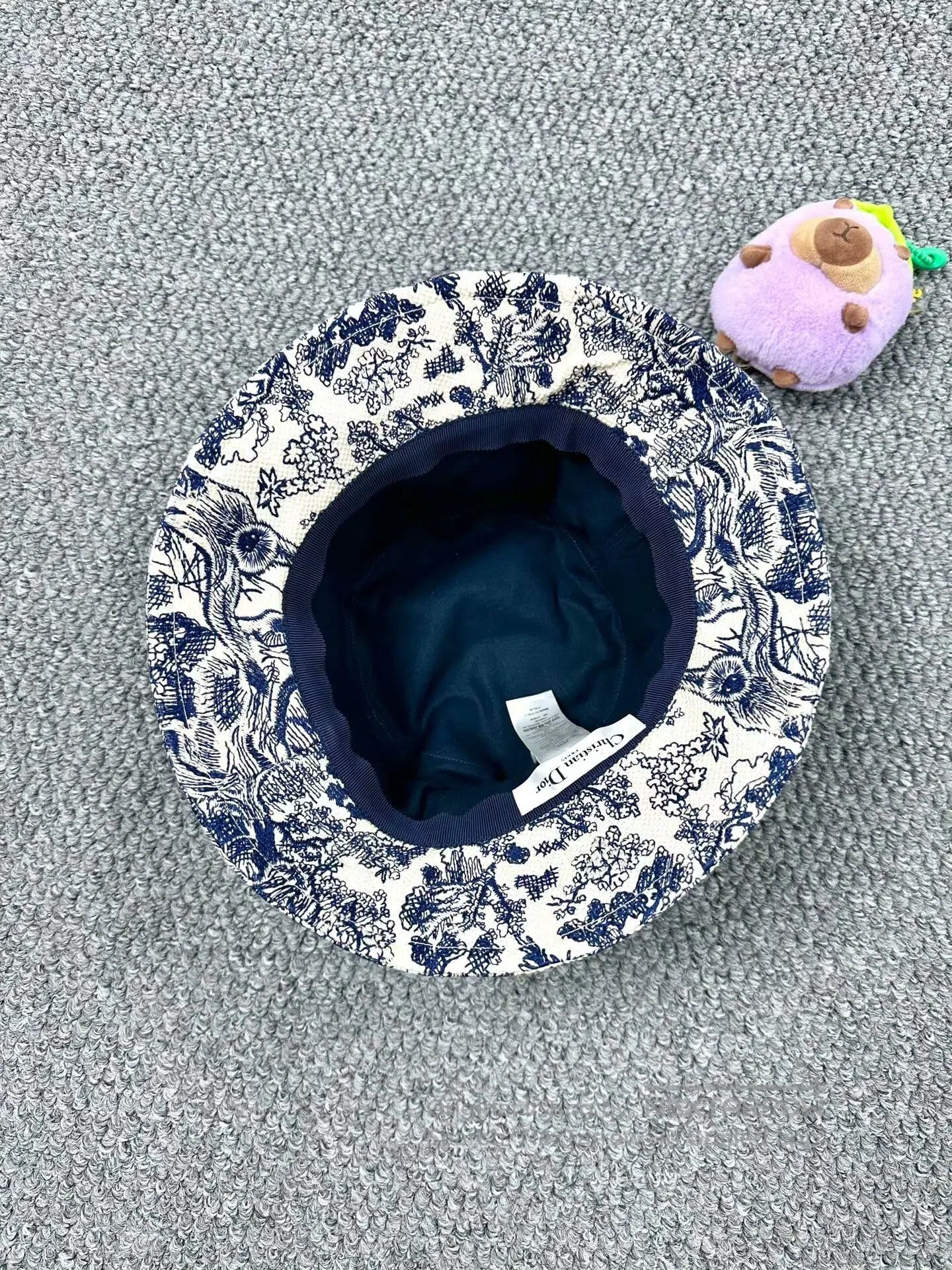 Dior Dior size 56 Blue Animal Print Series Embroidered Logo Fis Size ONE SIZE - 3 Thumbnail