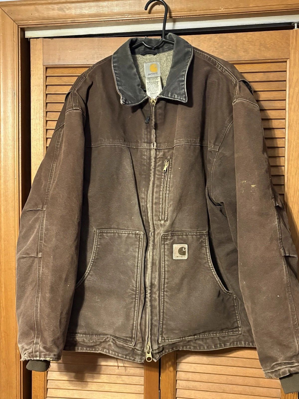 Carhartt Vintage 2XL Carhartt Sherpa-Lined Ridge Jacket C61 DKB Size US XXL / EU 58 / 5 - 1 Thumbnail