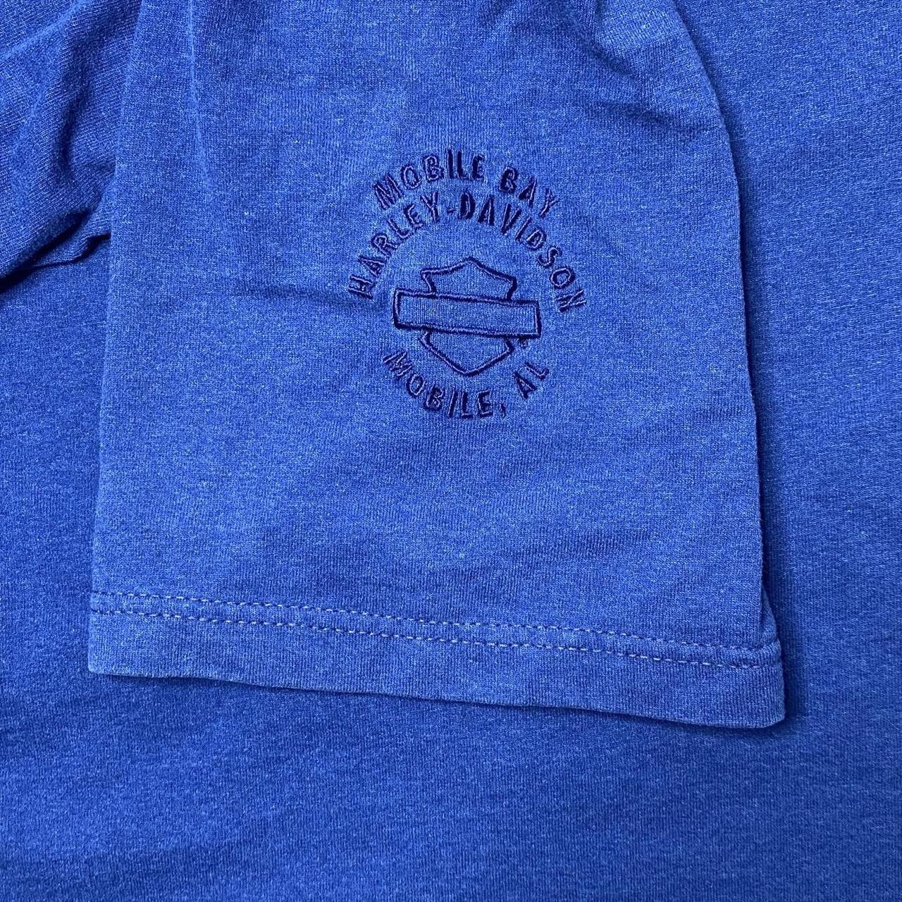 Harley Davidson Vintage Harley Davidson Mobile, AL Blue Biker Tee Size 2XL Size US XXL / EU 58 / 5 - 3 Thumbnail