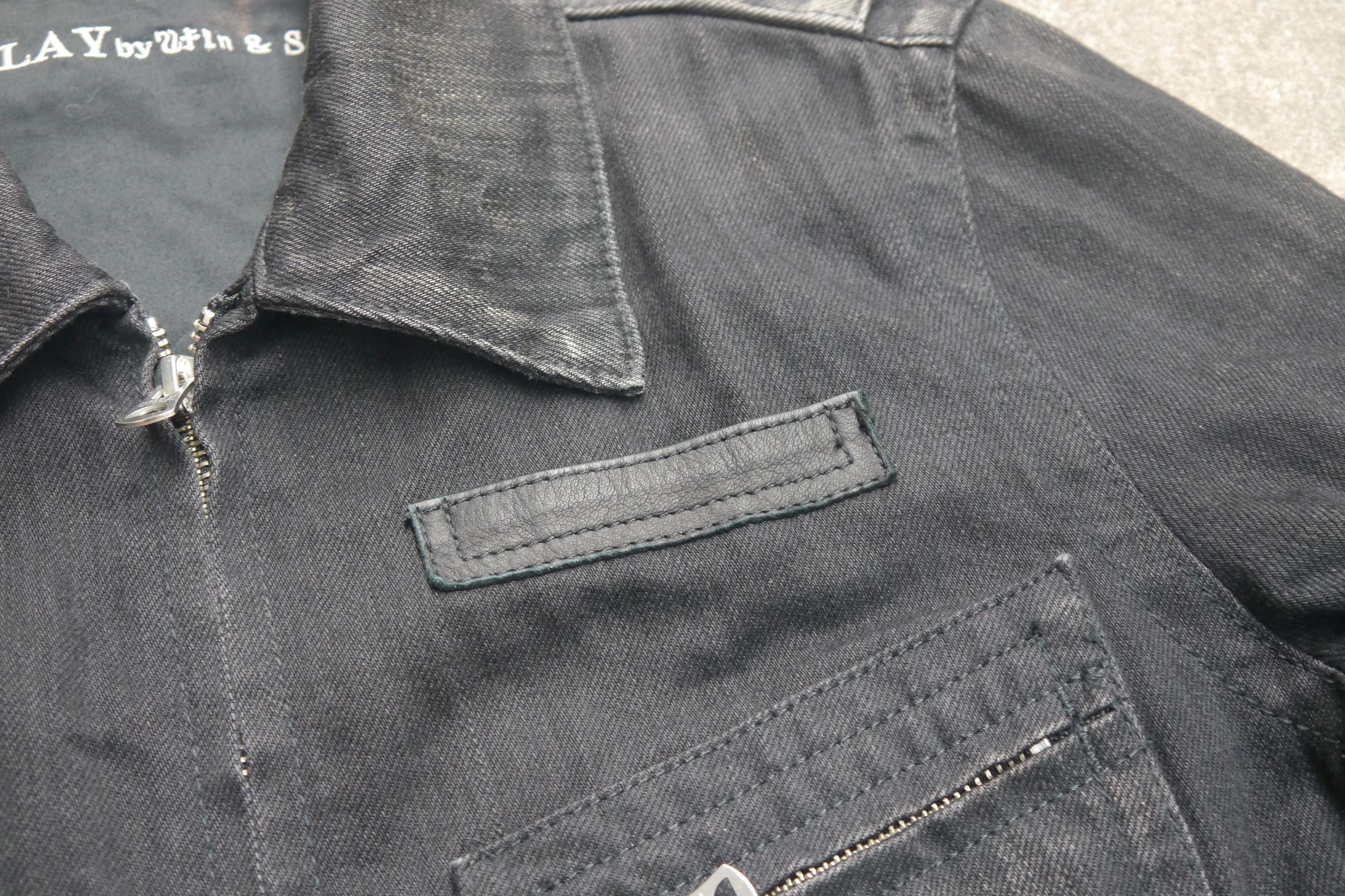 Japanese Brand (P300) DELAY by Win & Sons Black Washed Denim Jumpsuit Sz 2 Size US 34 / EU 50 - 3 Thumbnail