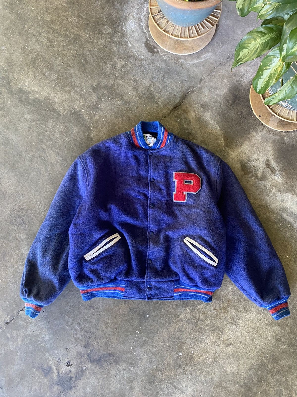 Pepsi VINTAGE Pepsi Cola Varsity Jacket 100 cotton Wool 🔥 Size US L / EU 52-54 / 3 - 2 Thumbnail