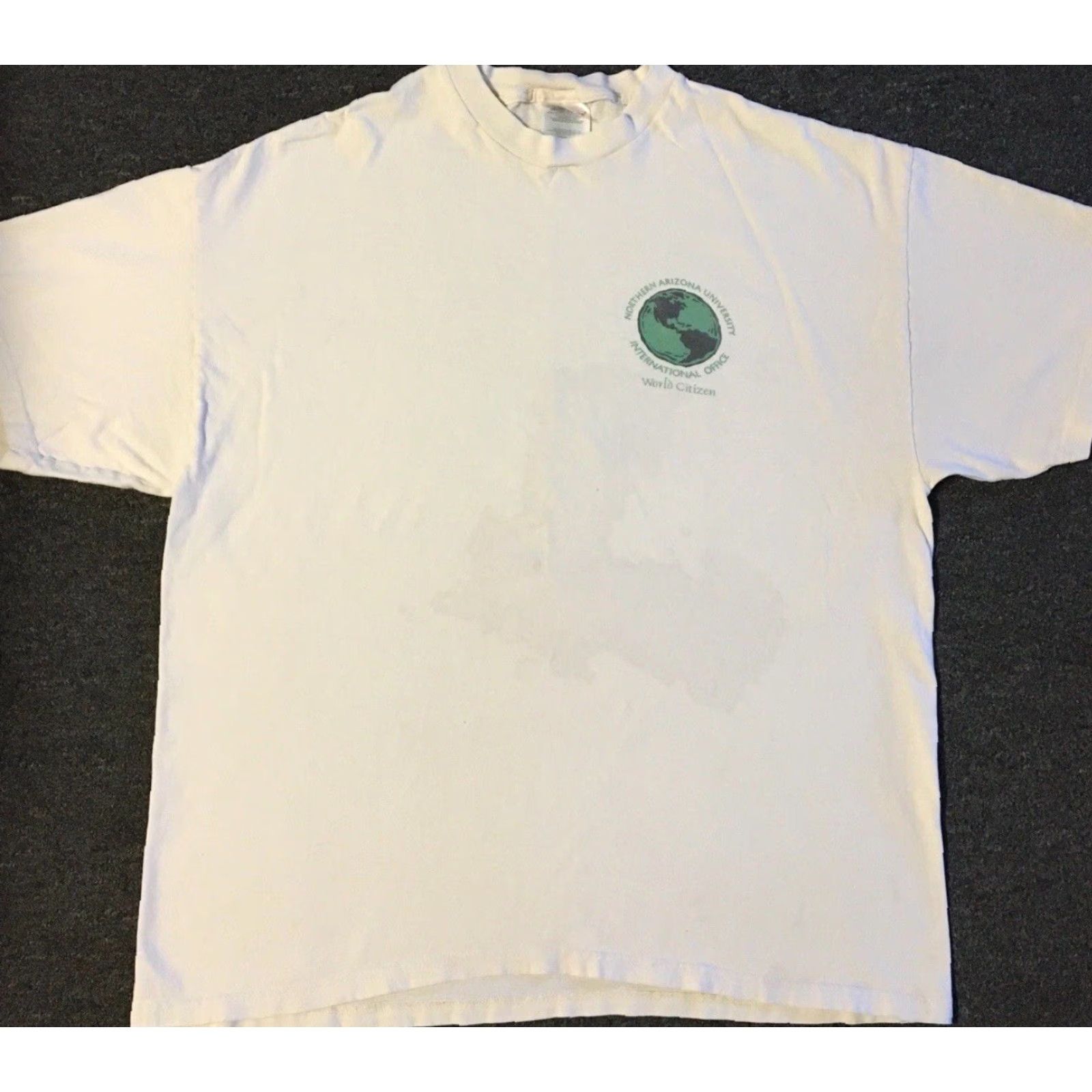 Vintage VINTAGE NAU World Citizen Distressed Shirt XL White Men T-Shirt 90s Grunge University Arizona 80s Hip Hop Rock Campus USA Size US XL / EU 56 / 4 - 2 Thumbnail